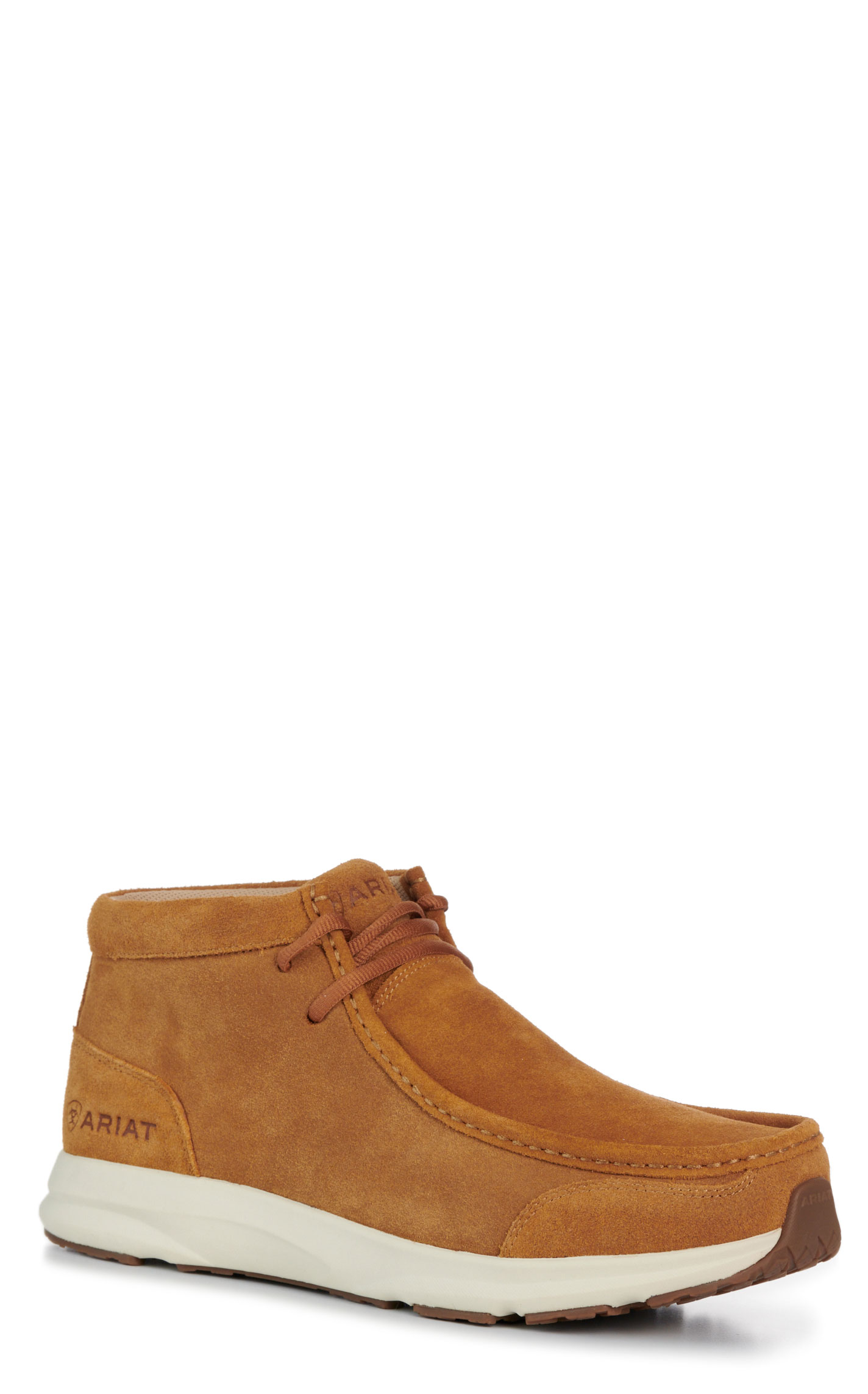 Ariat Men's Spitfire Natural Suede Moc Toe Casual Shoes - Image 1