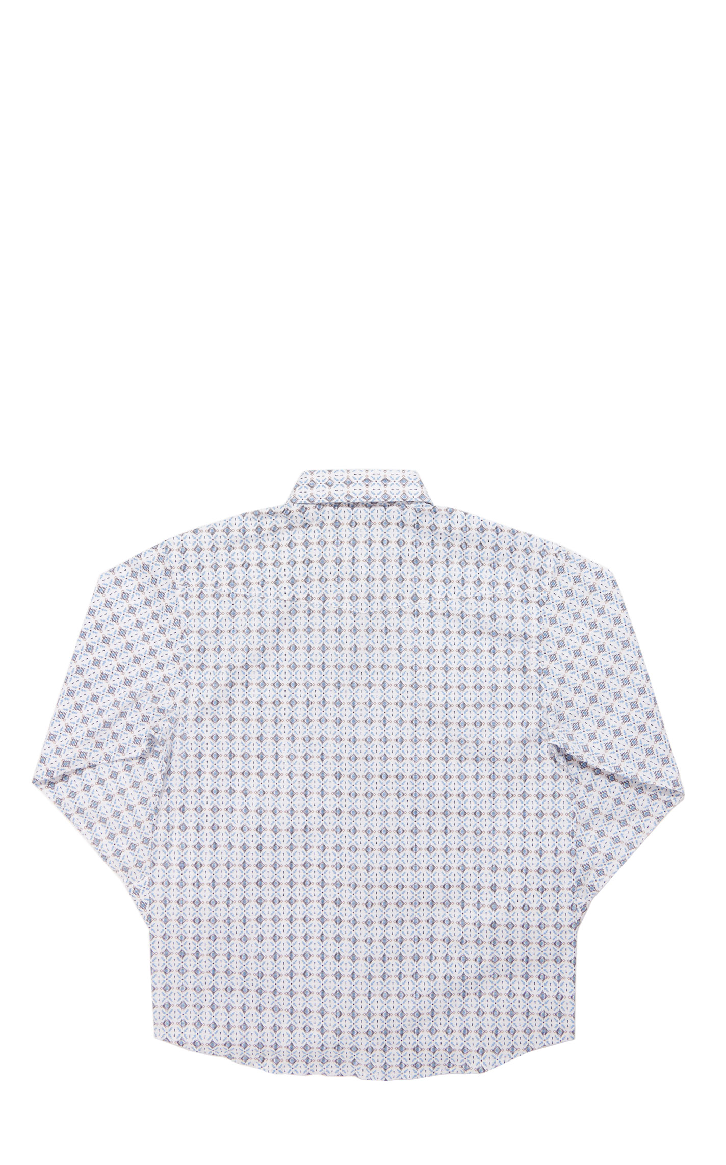Rough Stock Boy's Blue Geo Print Western Shirt - Image 1