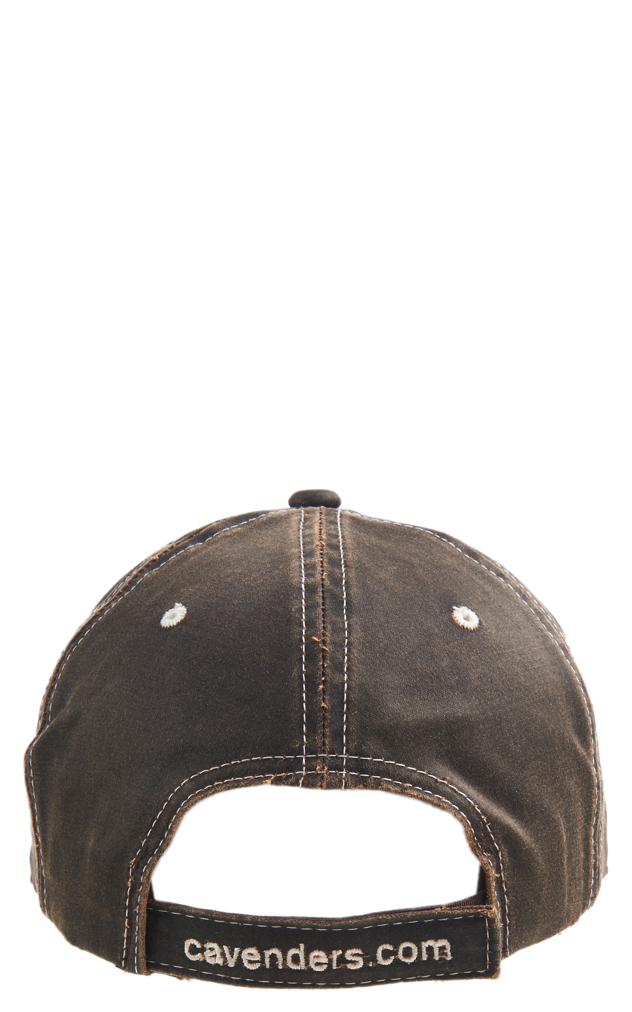 Cavender's Distressed Brown Laser Logo Cap - Image 1