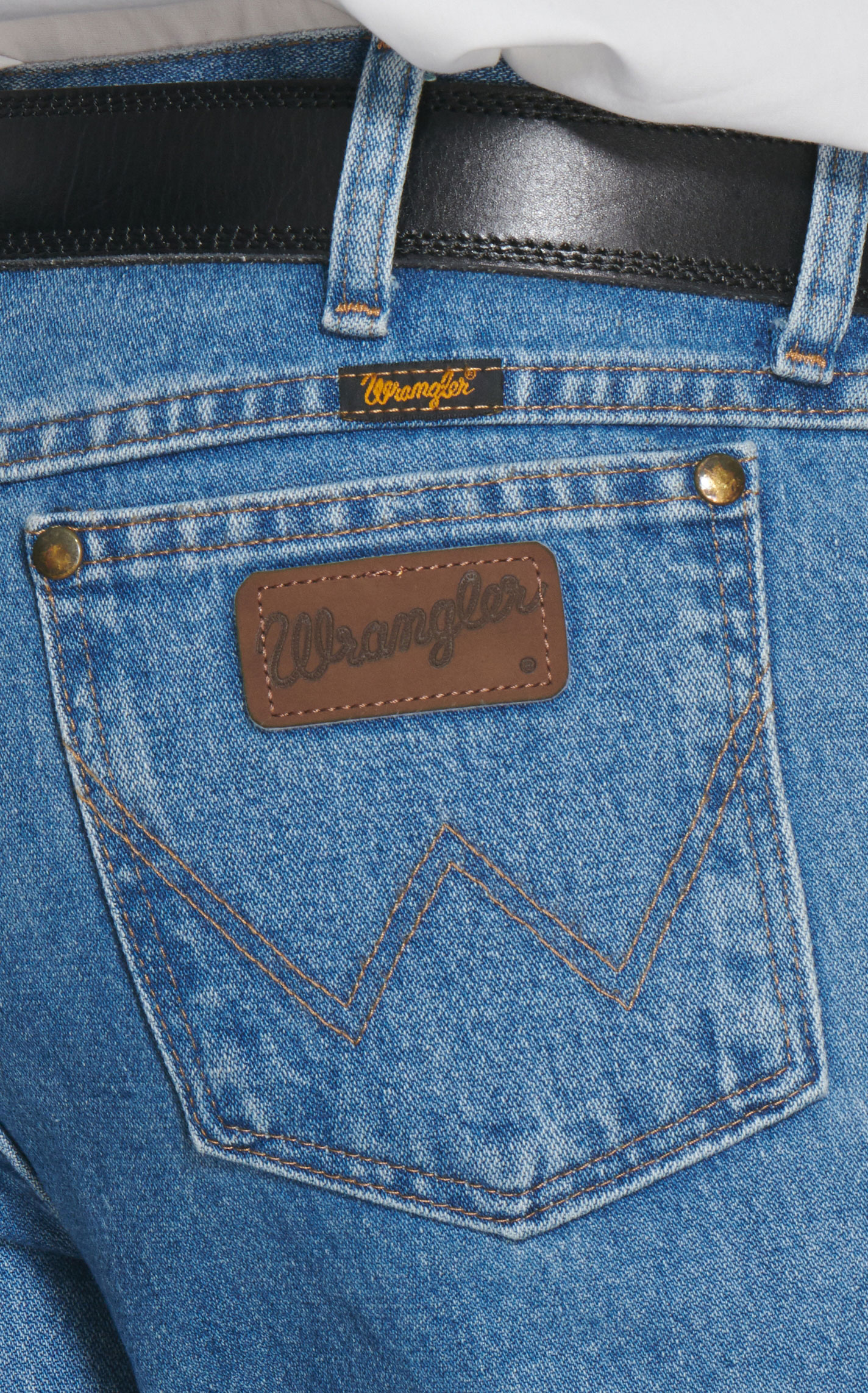 Wrangler Men's Premium Performance Cowboy Cut Stonewashed Slim Fit Jean - Image 1