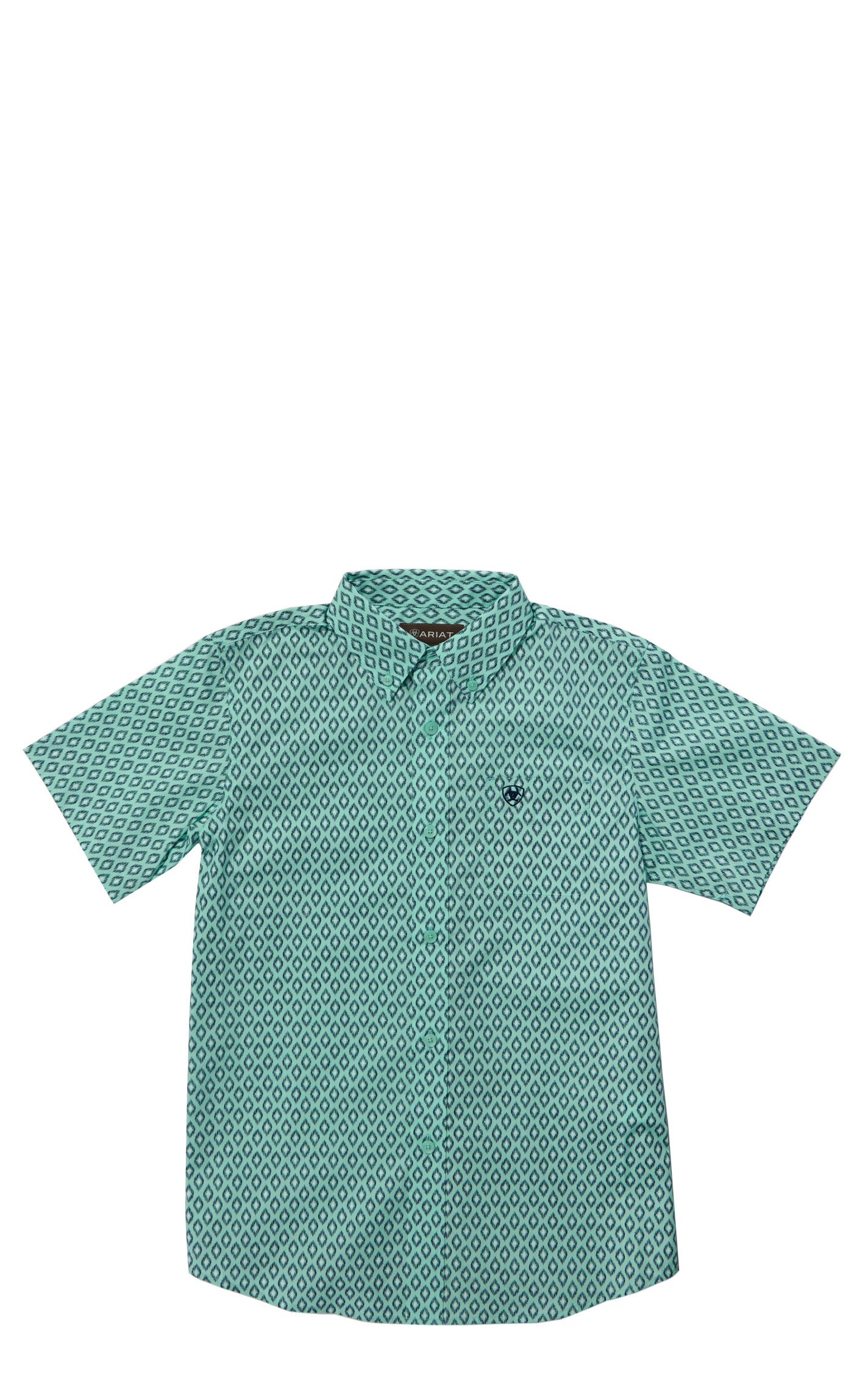 Ariat Boy's Canyon Mint Geo Western Shirt - Image 1