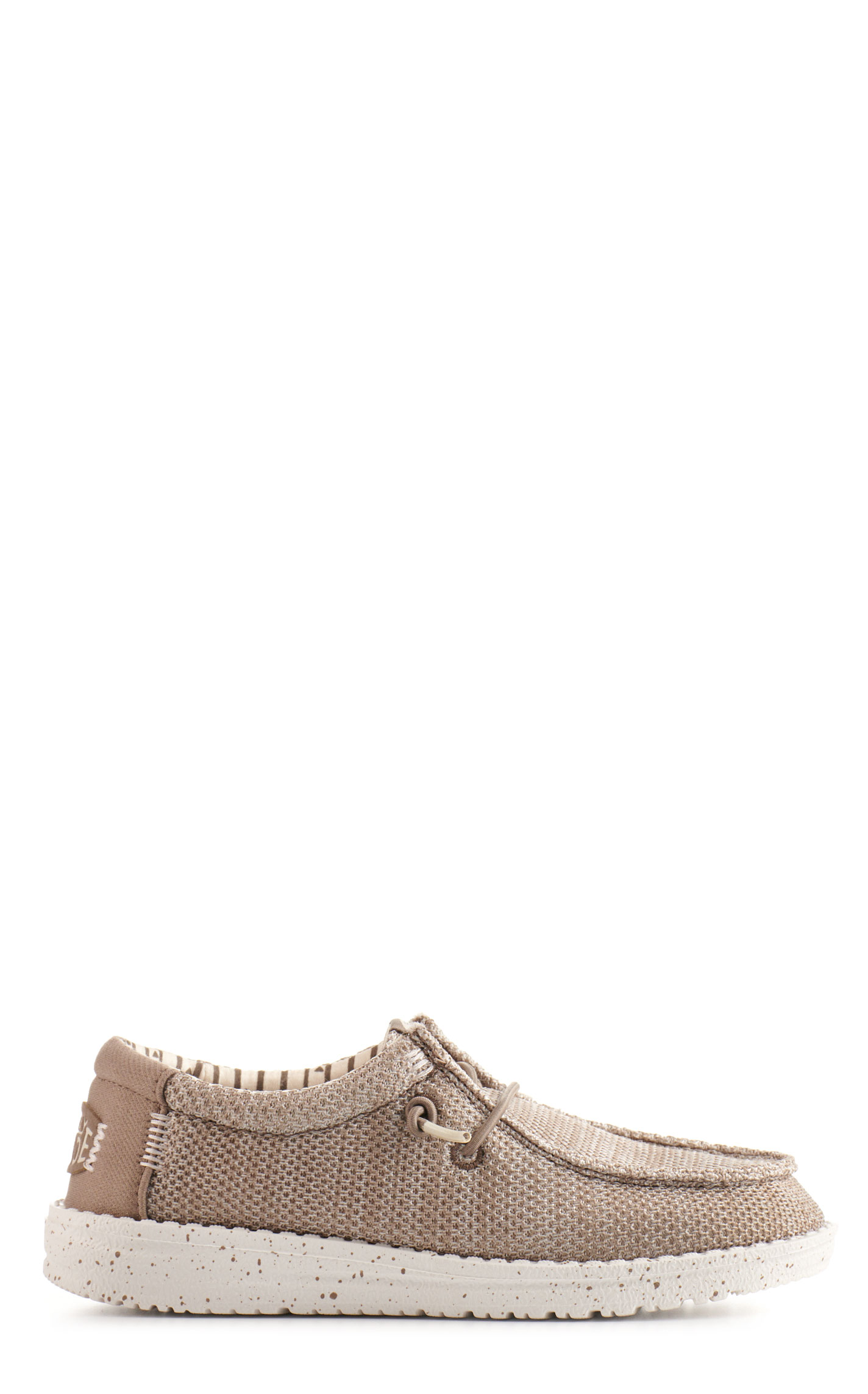 Hey Dude Youth Wally Stretch Sox Tan Moc Toe Casual Shoes - Image 1