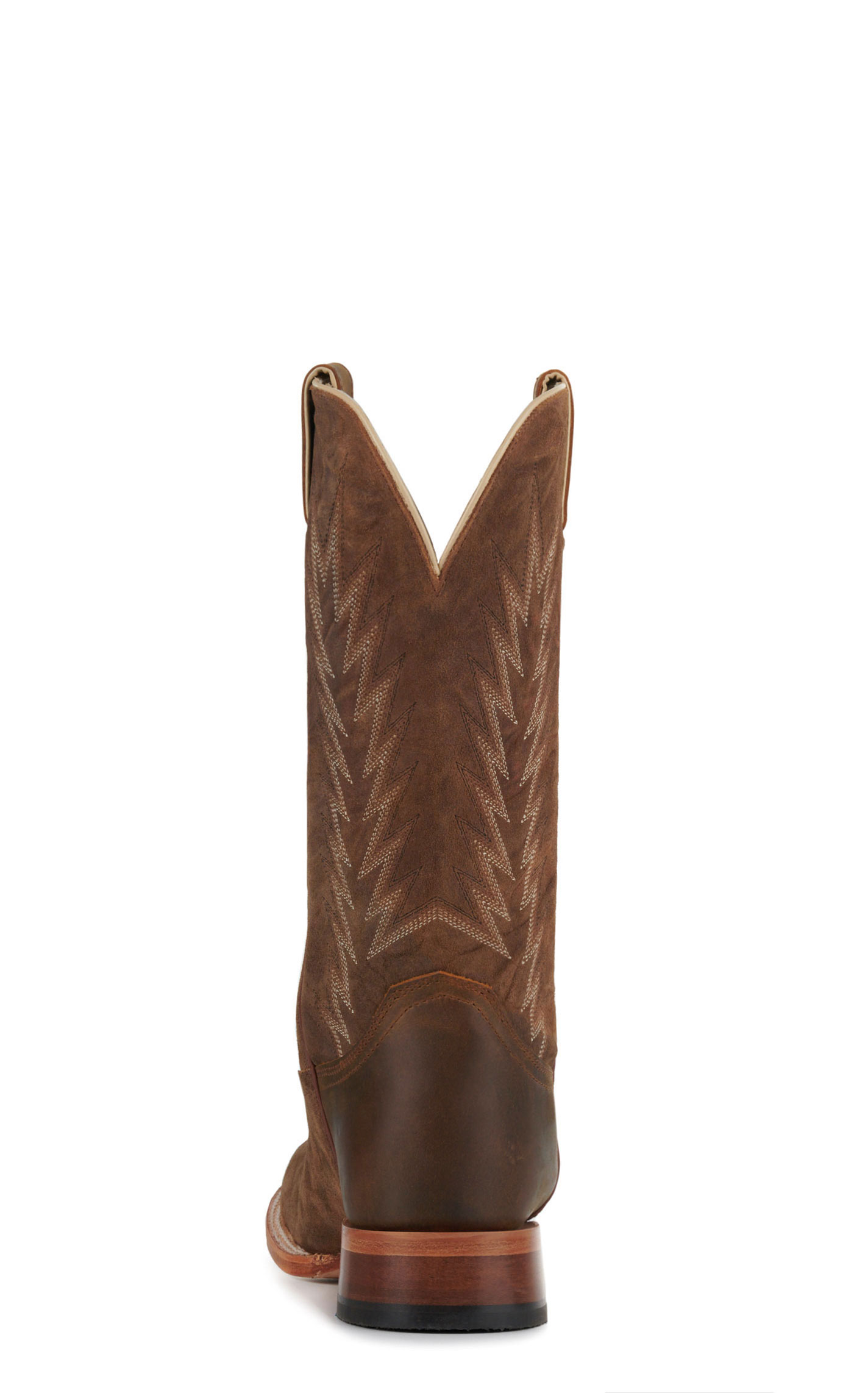 Justin Men's Hombre Clay Brown Roughout Wide Square Toe Cowboy Boots - Image 1