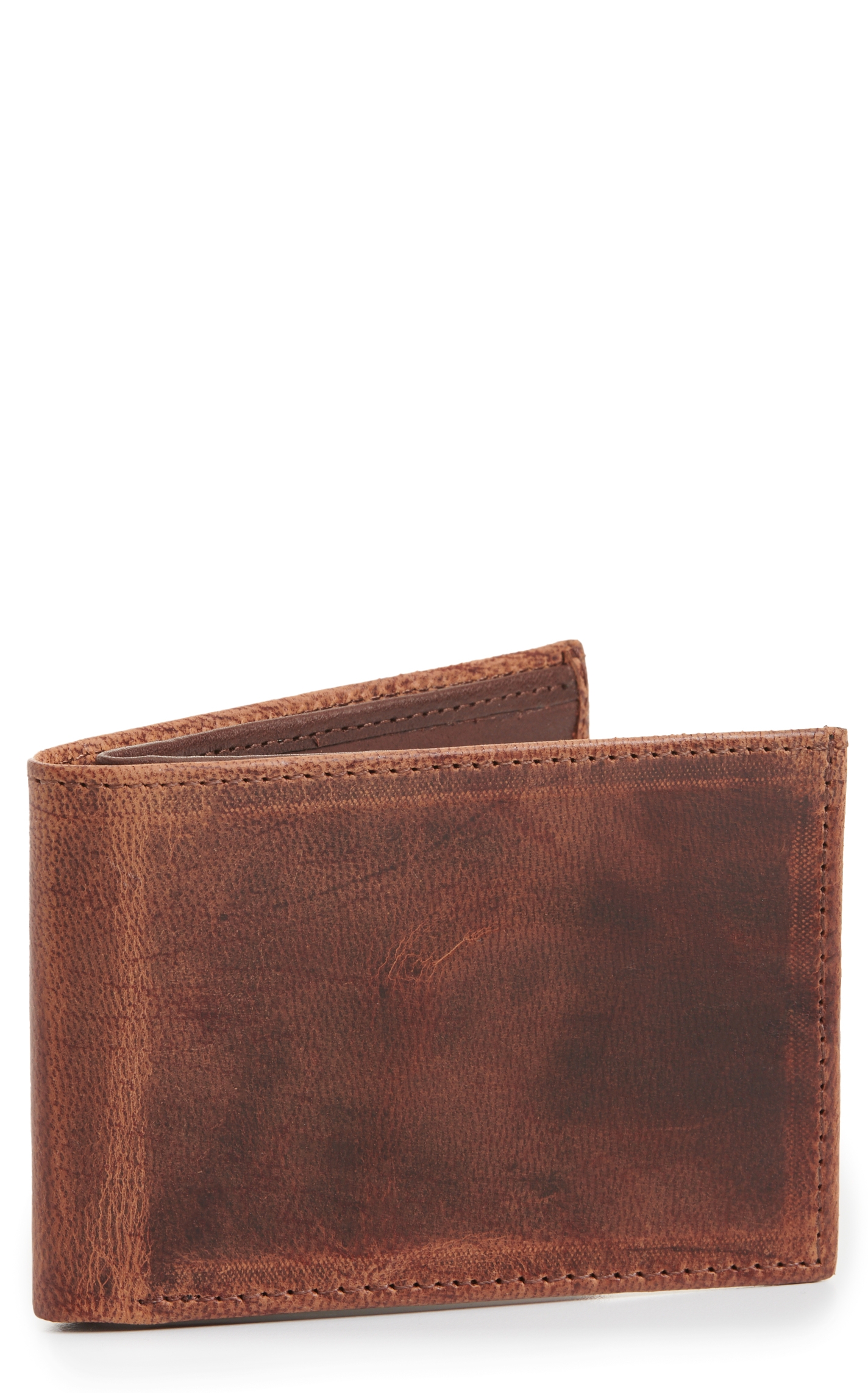 JRC & Sons Men's Tan Mad Dog Goat Leather Bifold Wallet - Image 1