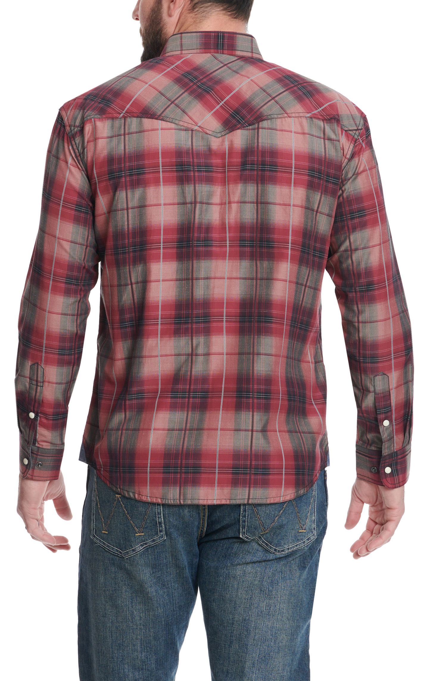 Rafter C Men's Red Dirt Collection Red Plaid Western Shirt - Image 1