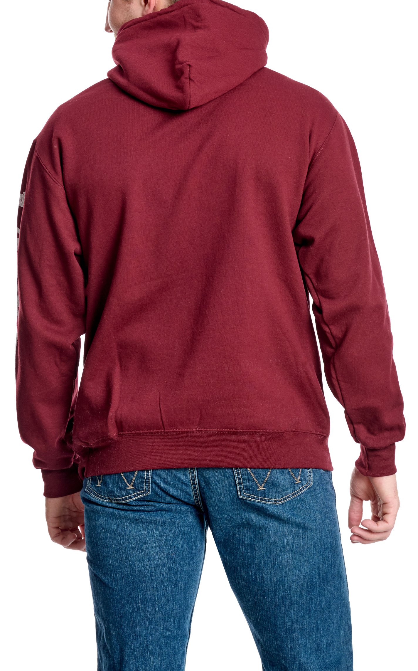 Lazy J Men's Maroon & Sunset Logo Graphic Hoodie - Image 1