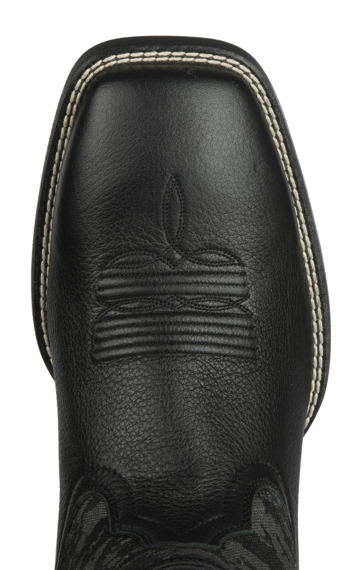 Ariat Men's Sport Patriot Black Deertan and Black Camo American Flag Patch Wide Square Toe Cowboy Boots - Image 1
