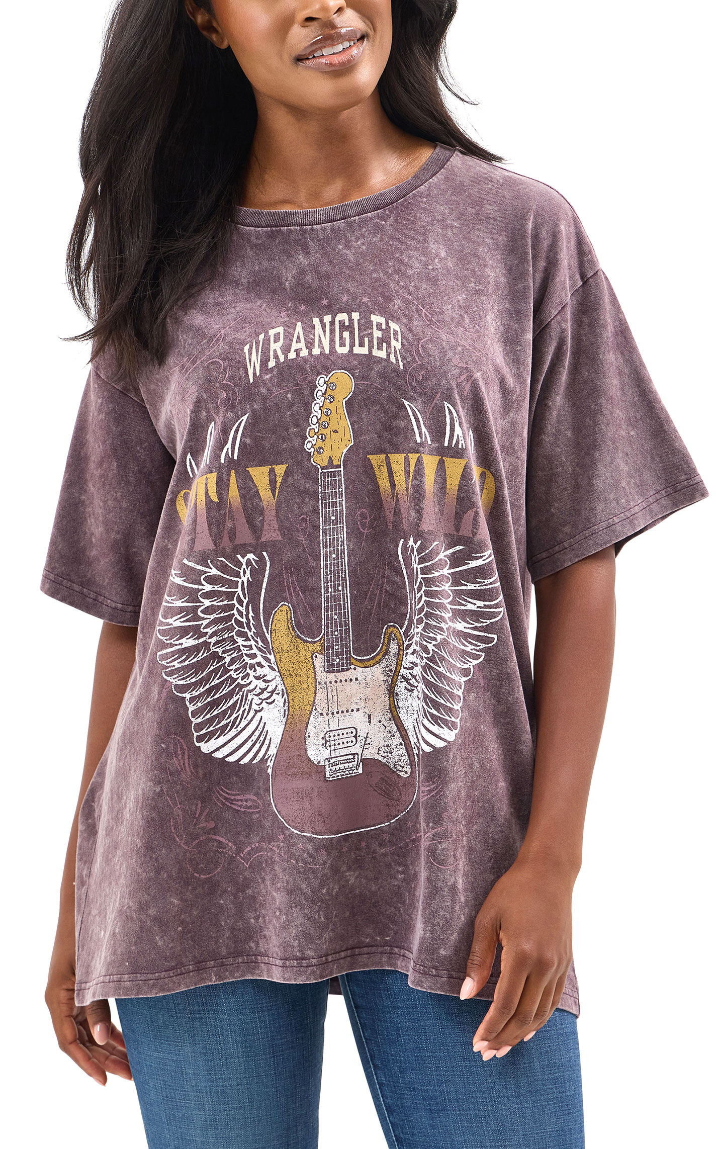 Wrangler Women's Washed Fudge Stay Wild Oversized T-Shirt - Image 1