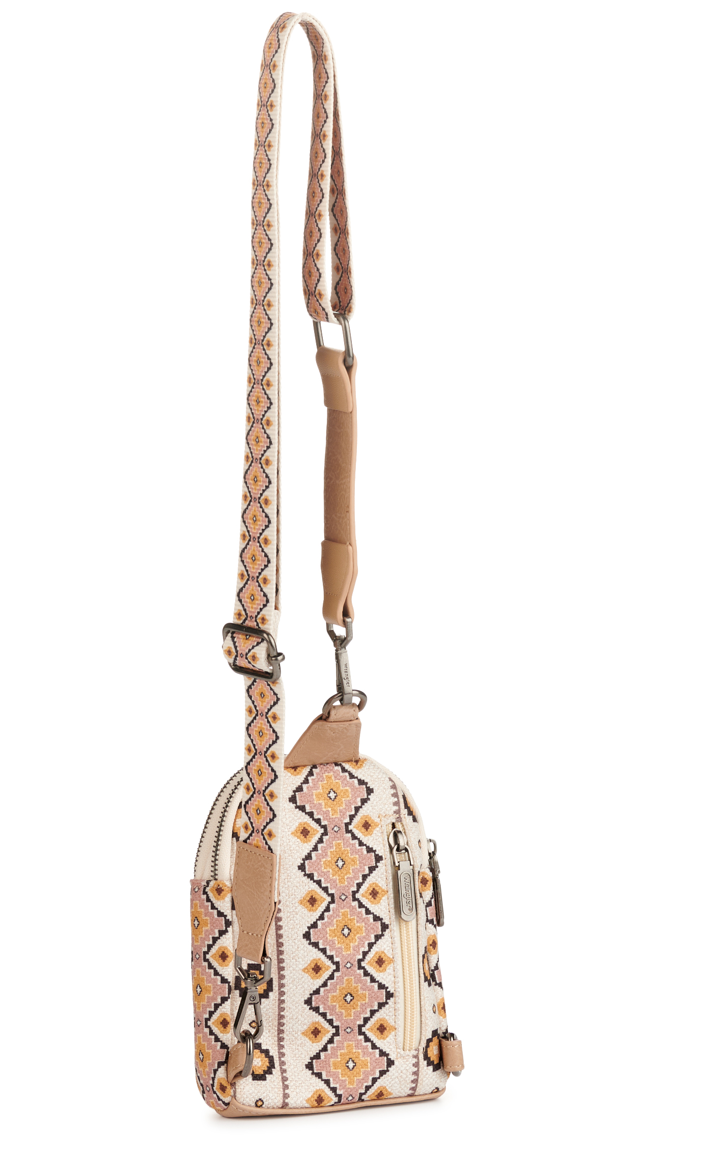 Wrangler Cream & Colorful Aztec Sling Bag - Image 1