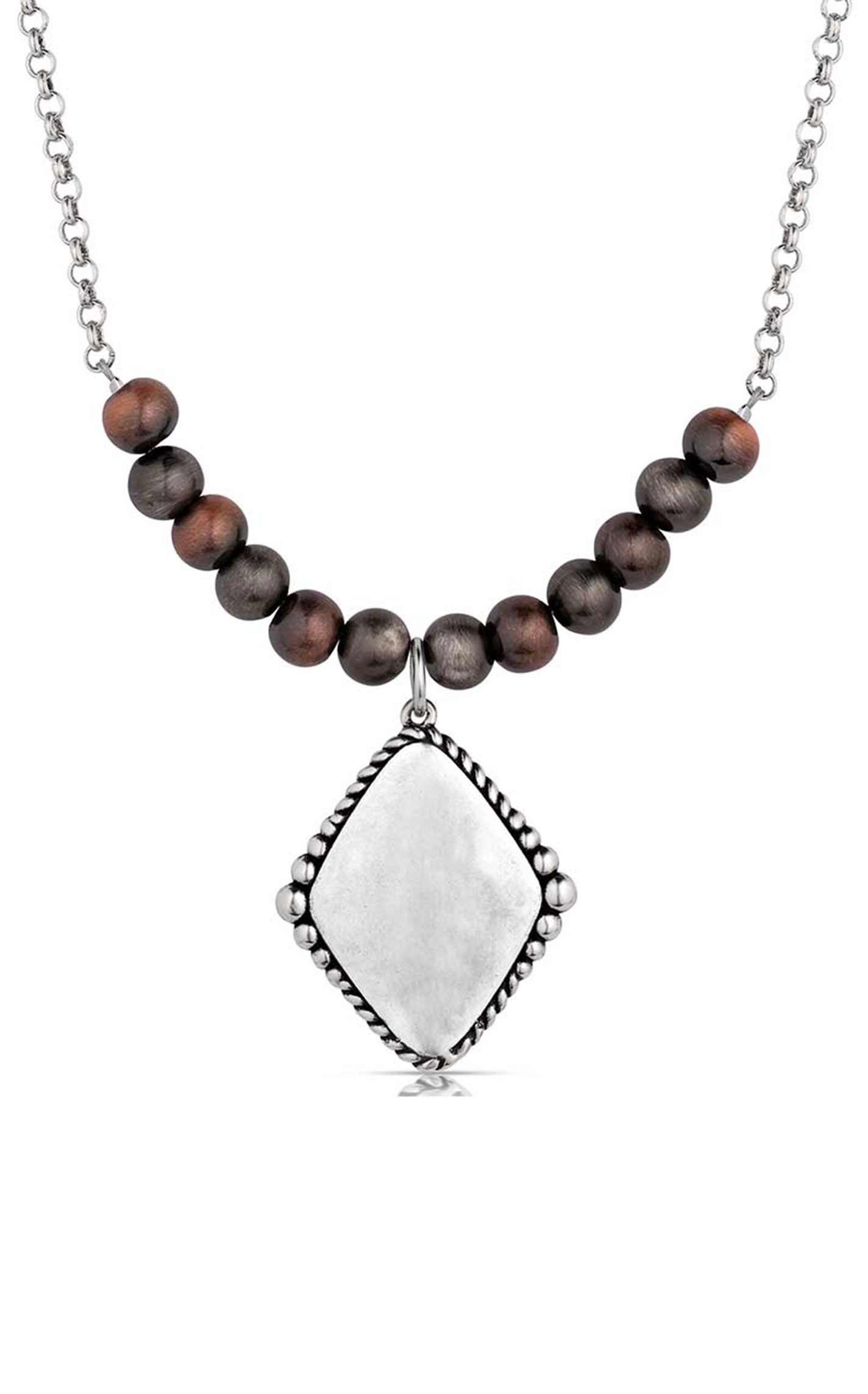 Montana Silversmiths Silver & Stone Blank Slate Necklace - Image 3