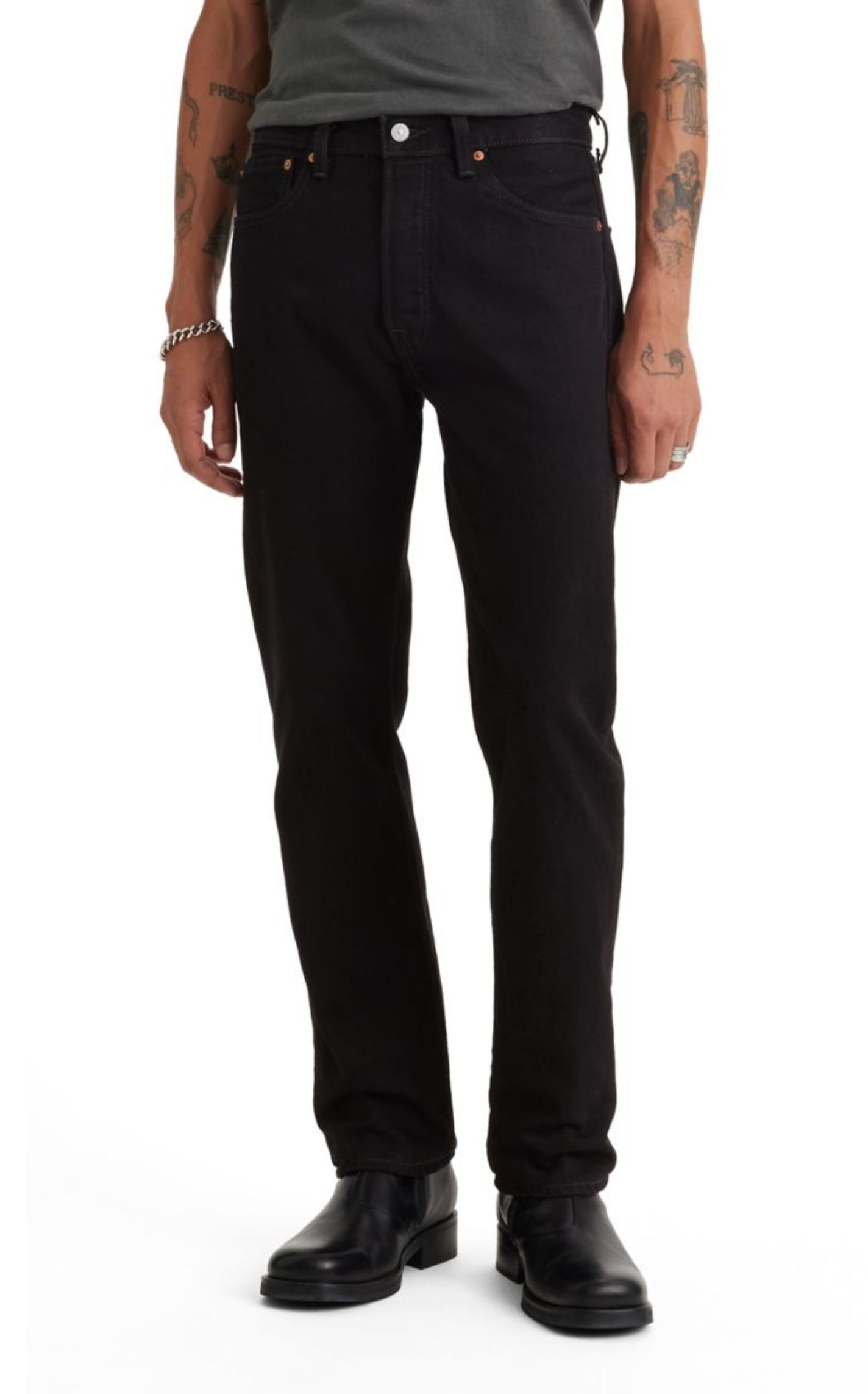 Levi's Men's 501 Original Fit Black Jeans - Image 2