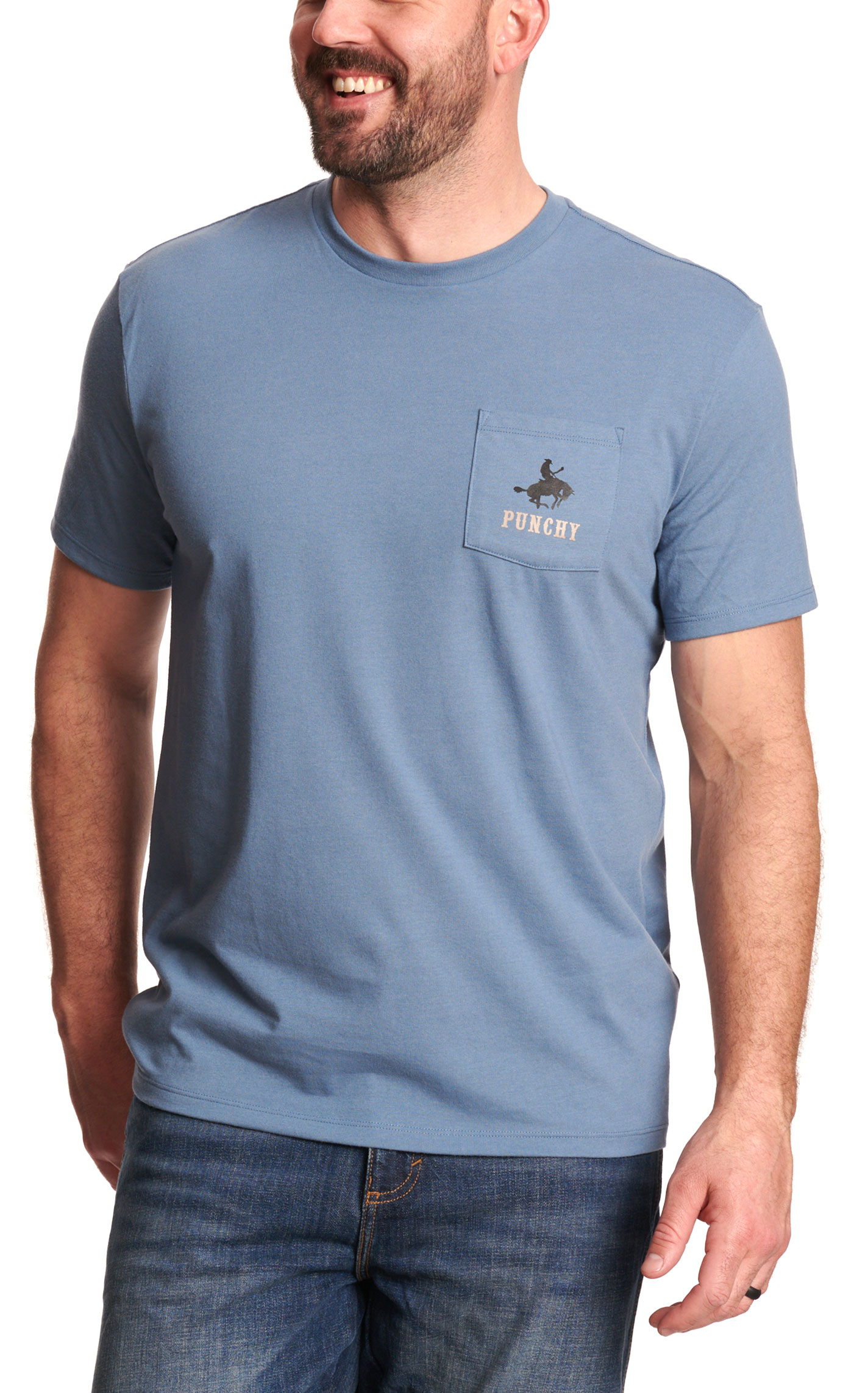 Hooey Ranchero Punchy Men's Blue T-Shirt - Image 1