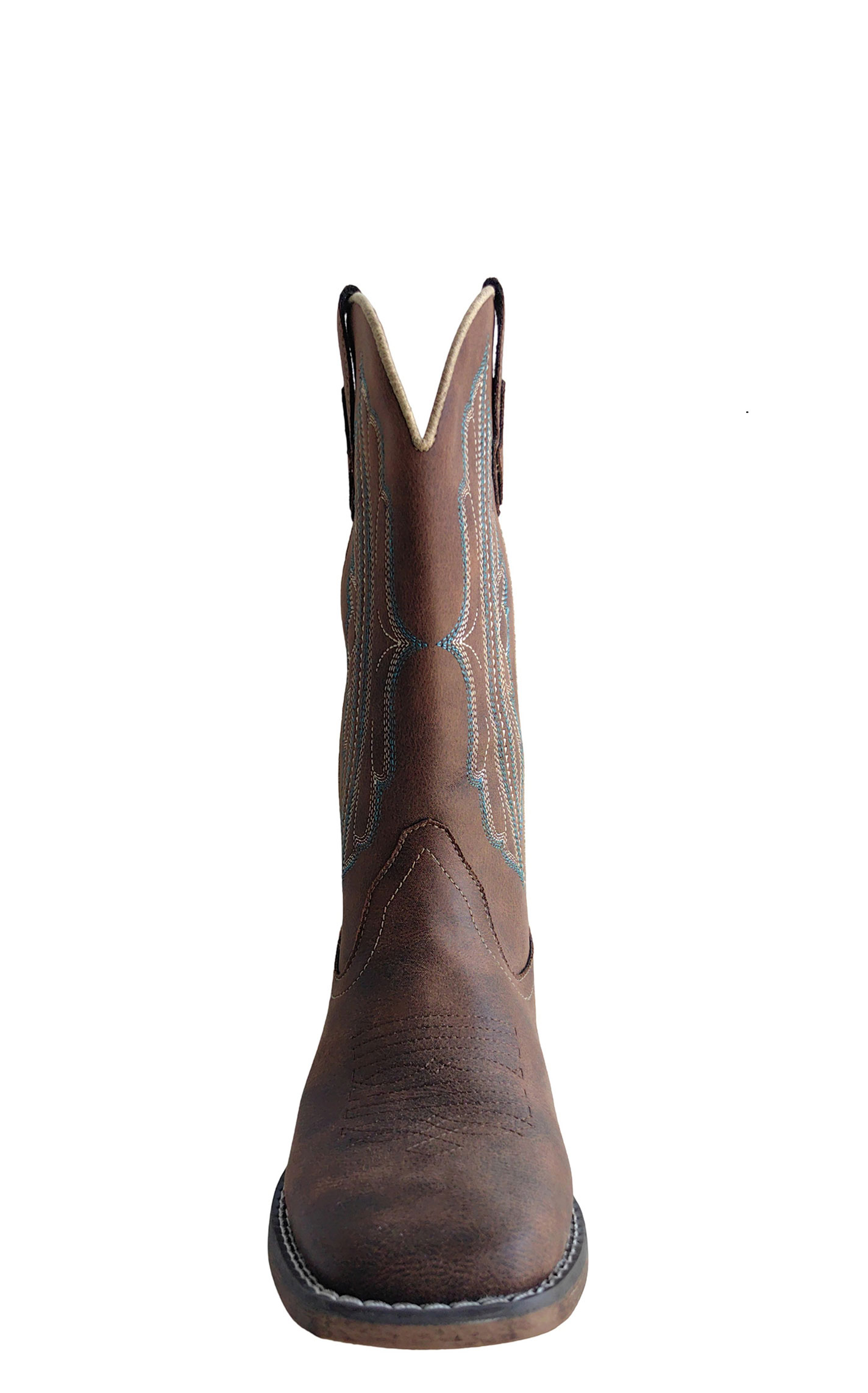 Roper Women's Loretta Brown Faux Leather Square Toe Cowboy Boots - Image 1