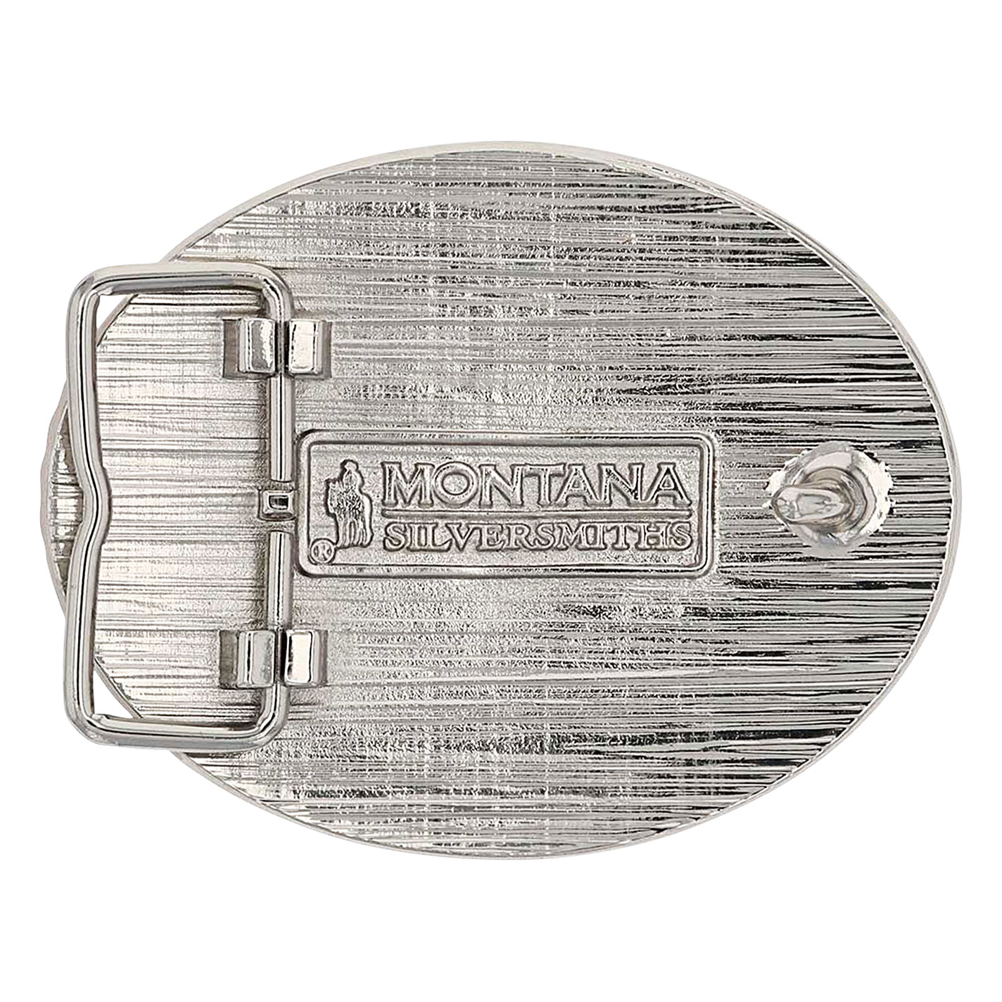 Montana Silversmiths Silver Gold Flags and Bull-Rider Belt Buckle - Image 1