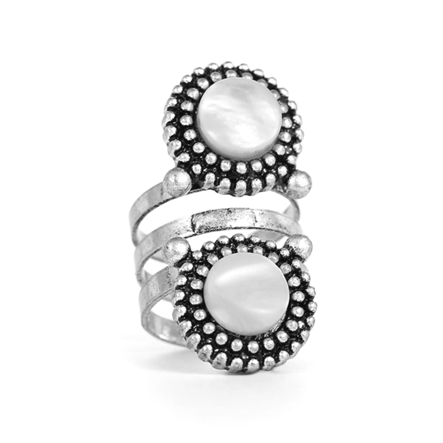Cowgirl Confetti Silver & Pearl Shell Collector Ring - Image 1