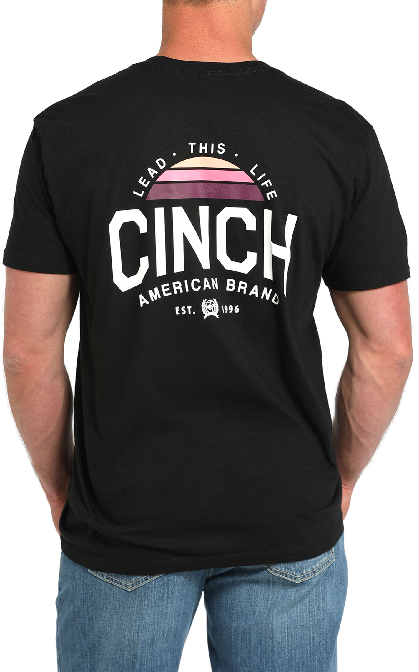 Cinch Men's Black Lead This Life Logo Graphic T-Shirt - Image 1