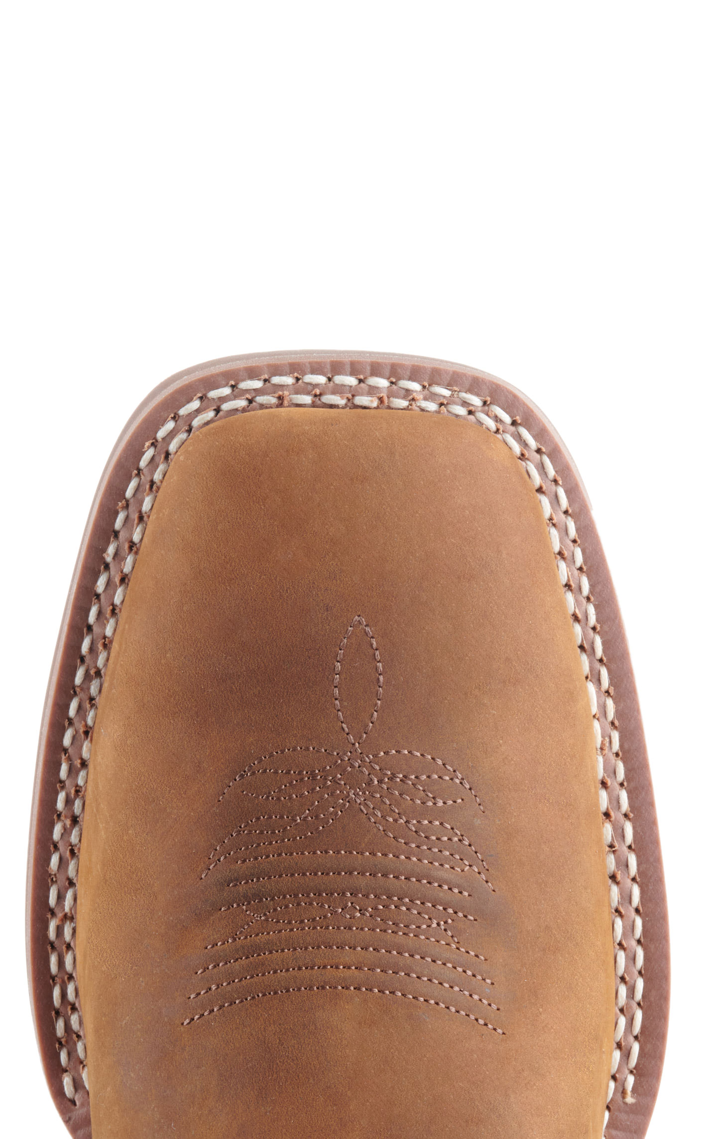 Justin Men's Frontier War Dog Brown Wide Square Toe Cowboy Boots - Image 1