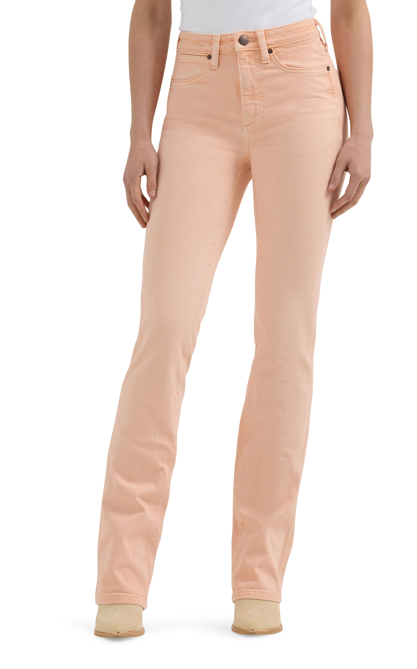 Wrangler Retro Women's Bailey Audrey Peach Boot Cut Jeans - Image 1