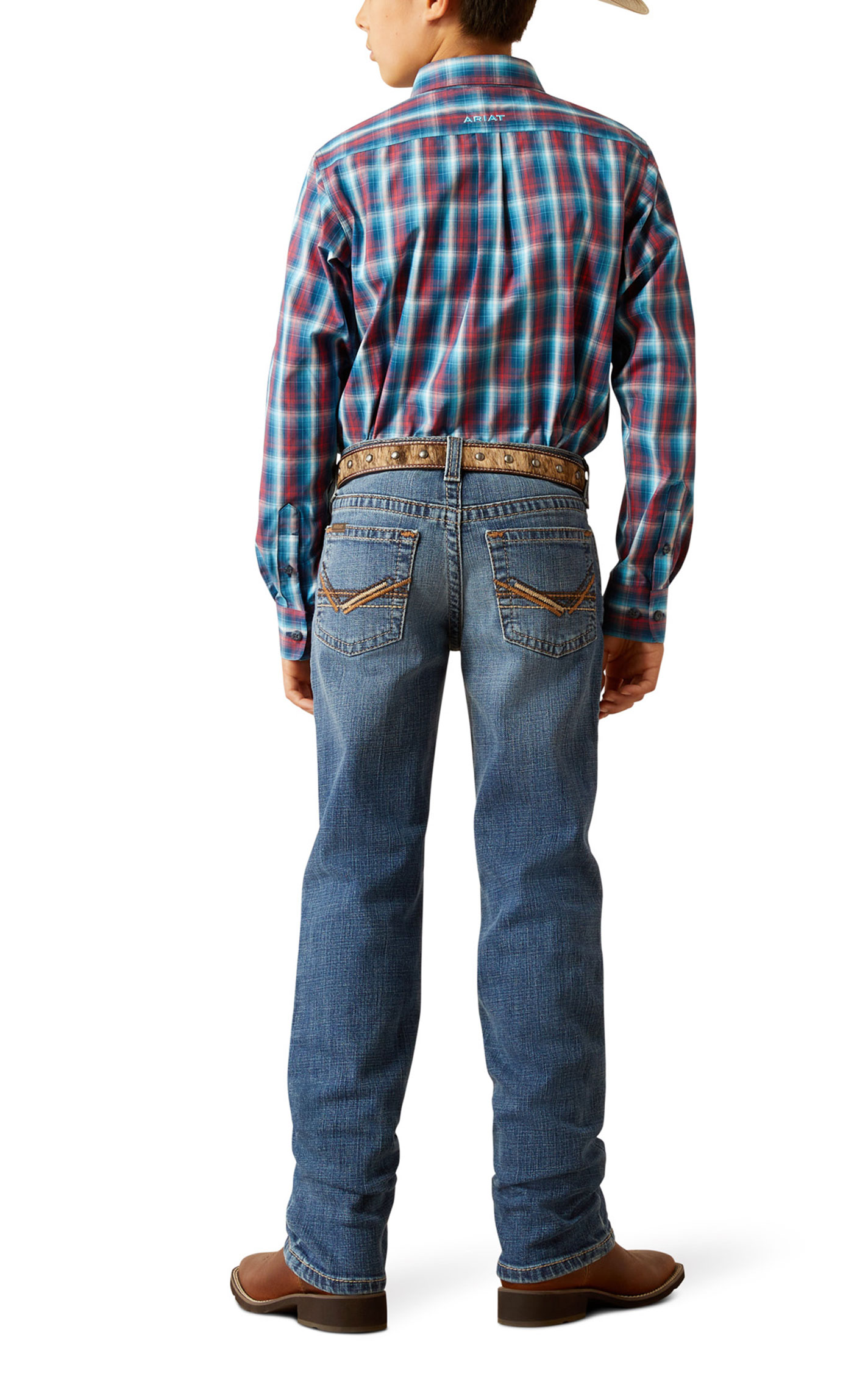 Ariat Boys' B5 Bennet Cory Medium Wash Slim Straight Jeans - Image 1