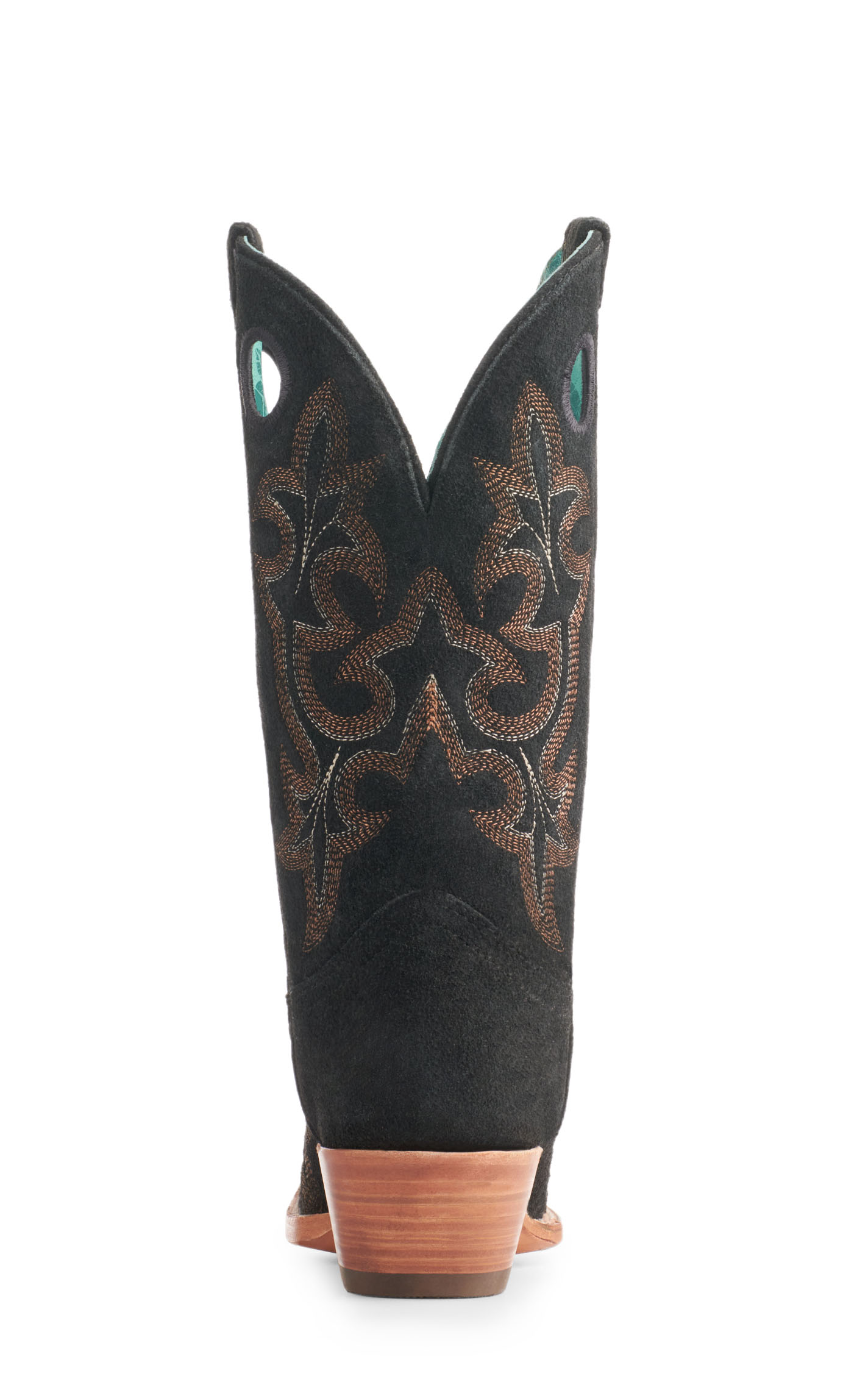 Corral Women's Black Suede with Embroidery Square Toe Cowboy Boots - Image 1