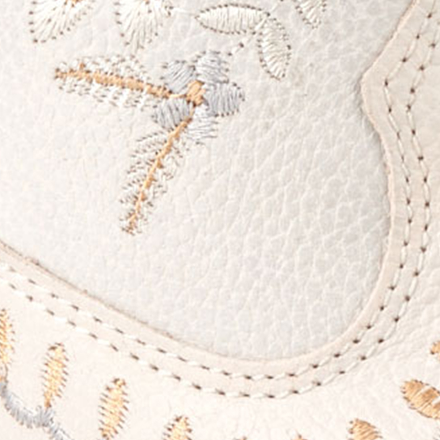 Dingo Women's Primrose White with Floral Embroidery Snip Toe Booties - Image 1