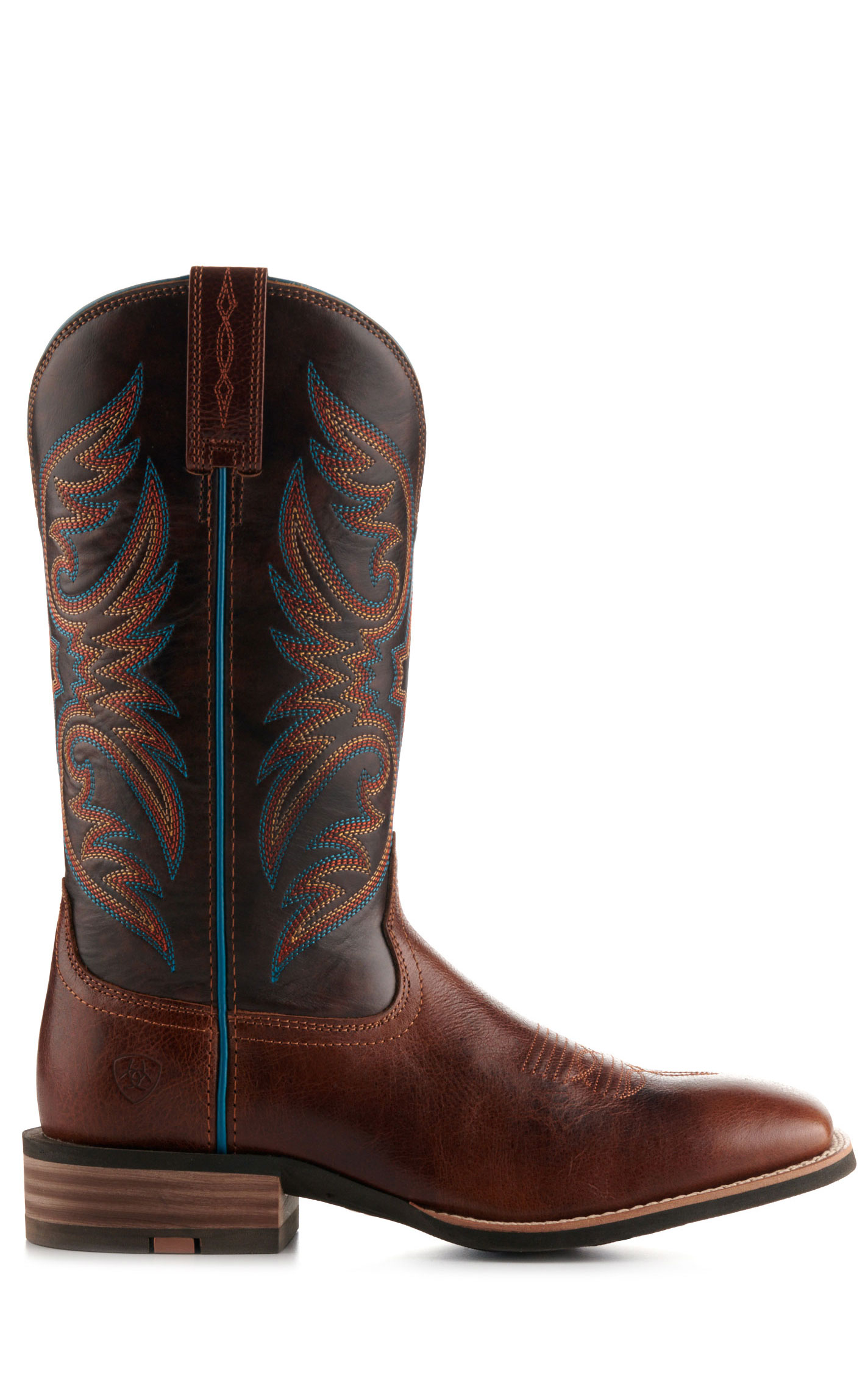 Ariat Men's Ricochet Gingersnap and Marble Brown SmartLite Wide Square Toe Cowboy Boots - Image 1