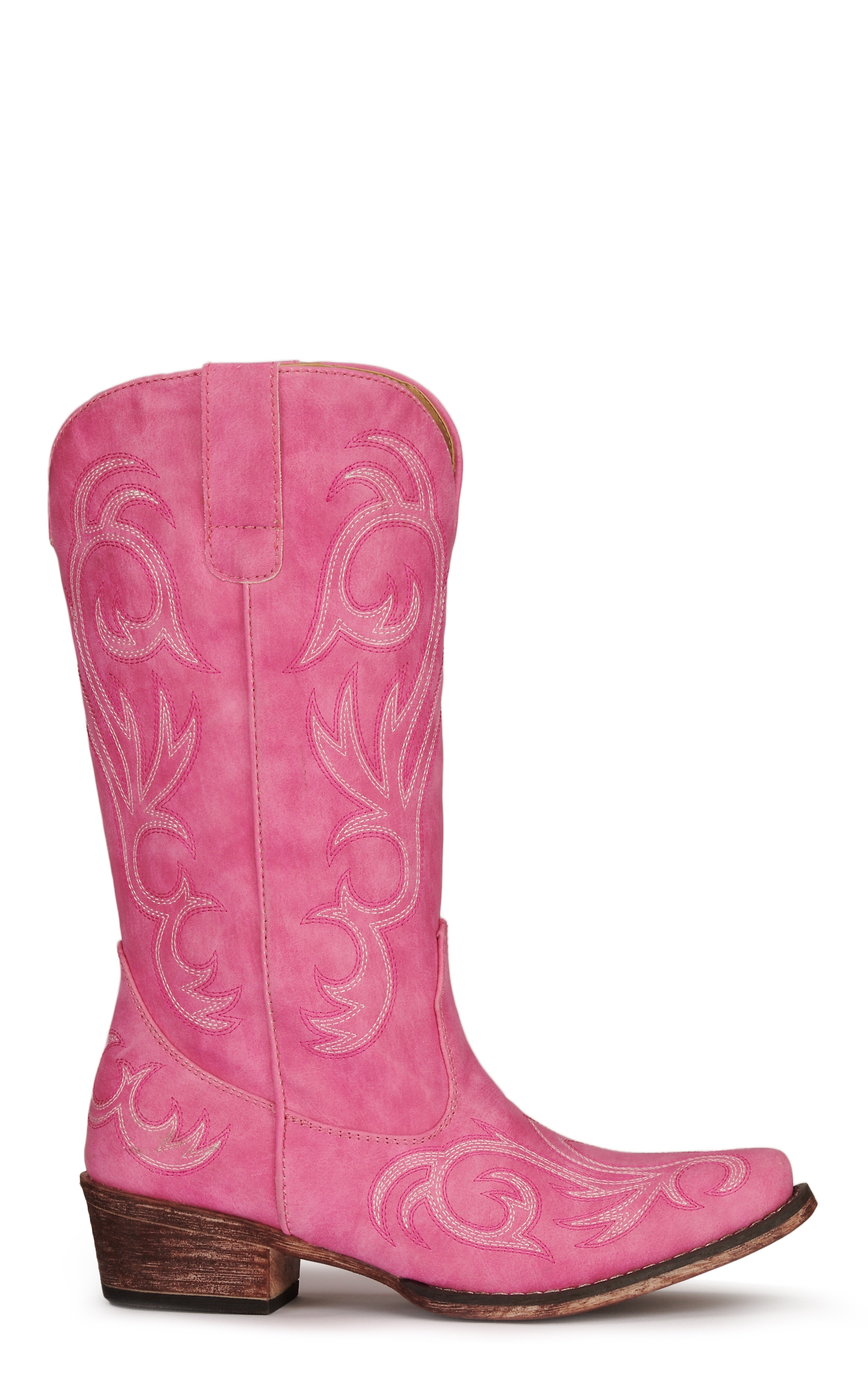 Roper Women's Pink Snip Toe Cowboy Boots - Image 1