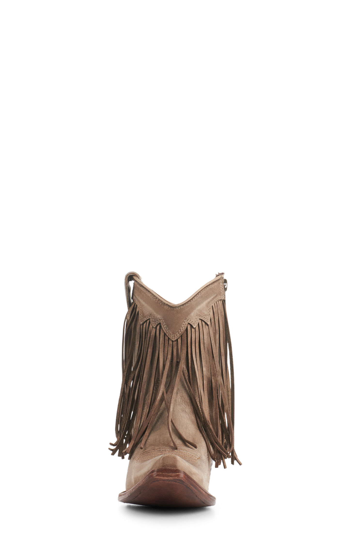 Circle G by Corral Women's Sand with Fringe Snip Toe Booties - Image 1
