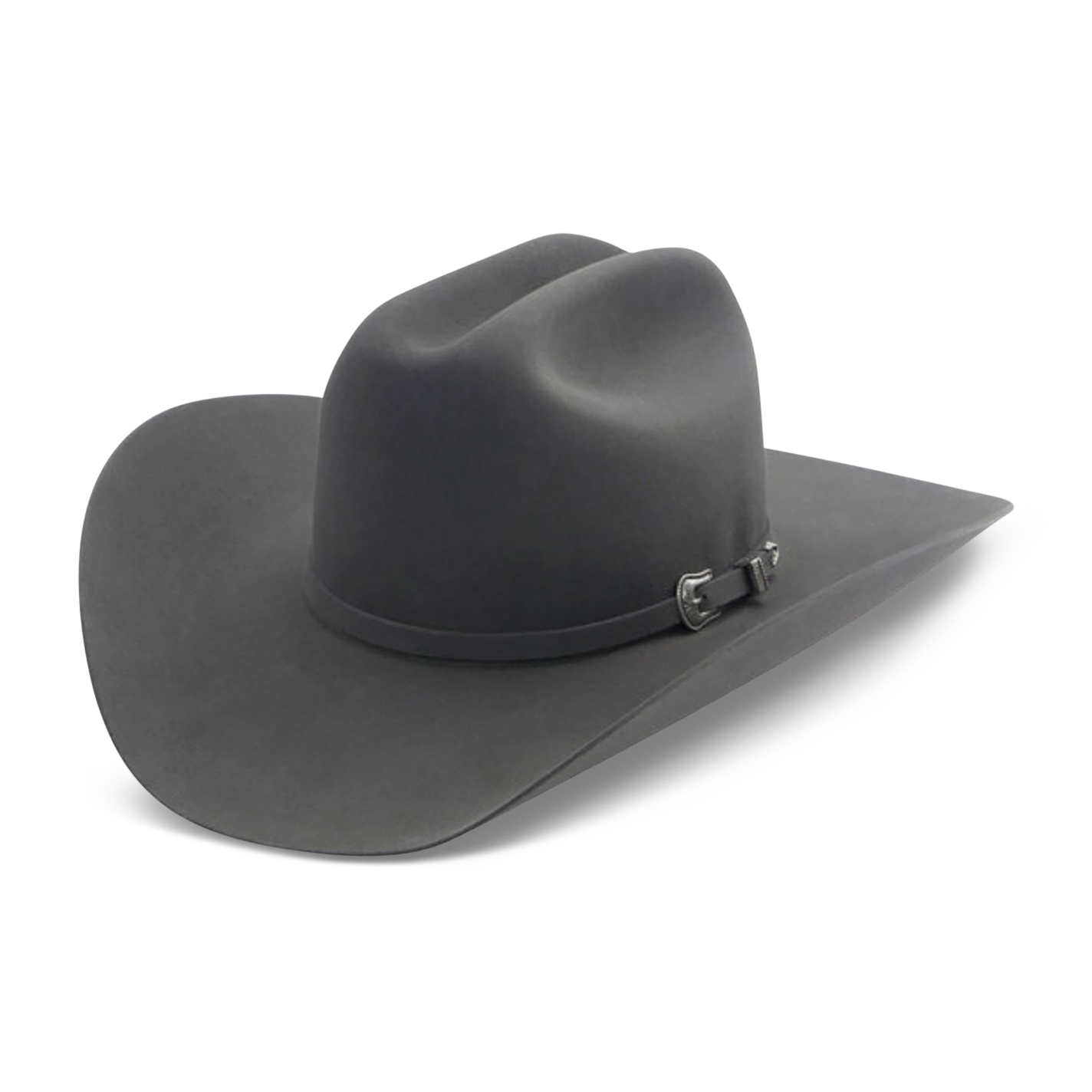 Resistol 5X The Challenger Granite Gray Cattlemen Felt Cowboy Hat - Image 1