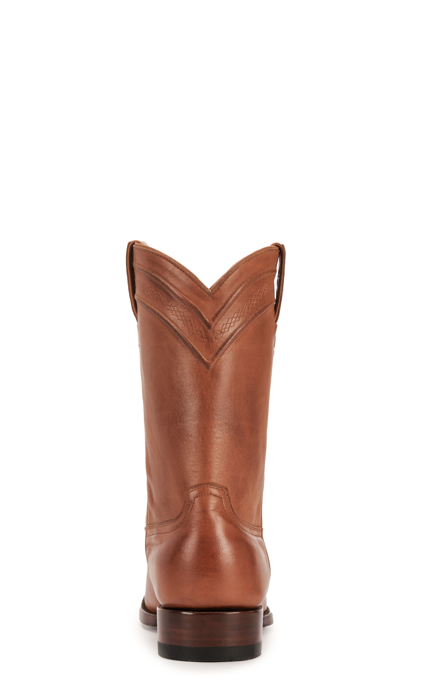 JRC & Sons Men's Todd Burnished Leather Round Toe Roper Boot in Tan - Image 1