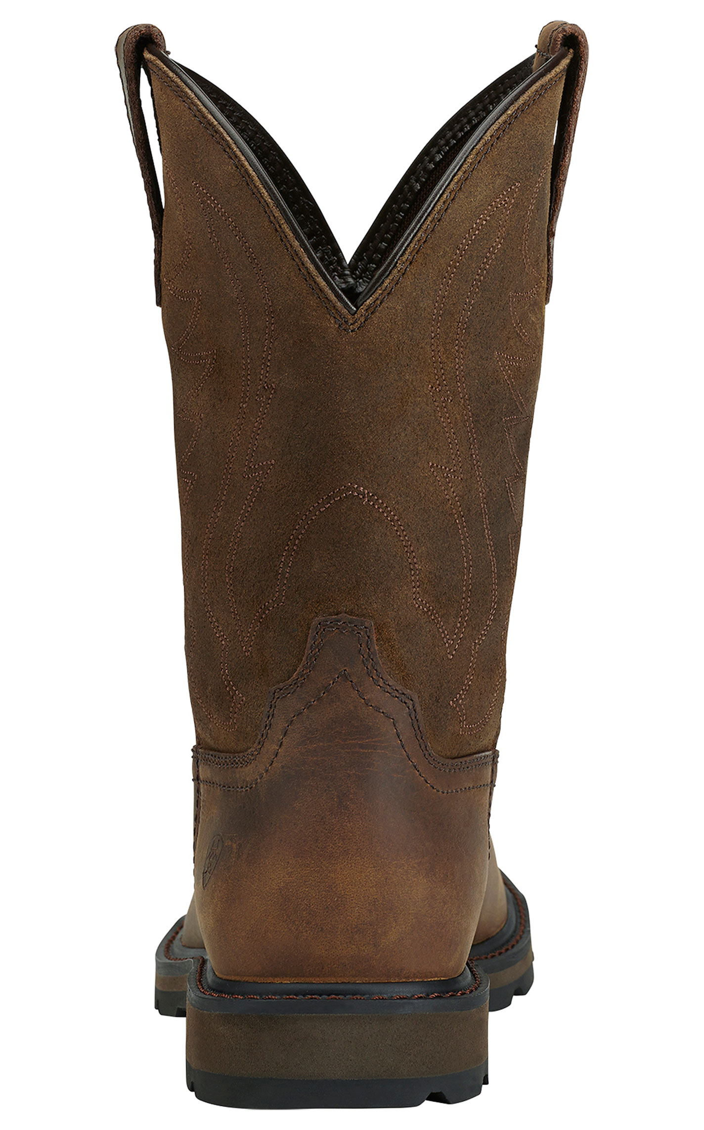 Ariat Men's Groundbreaker Distressed Brown Round Toe Work Boots - Image 1