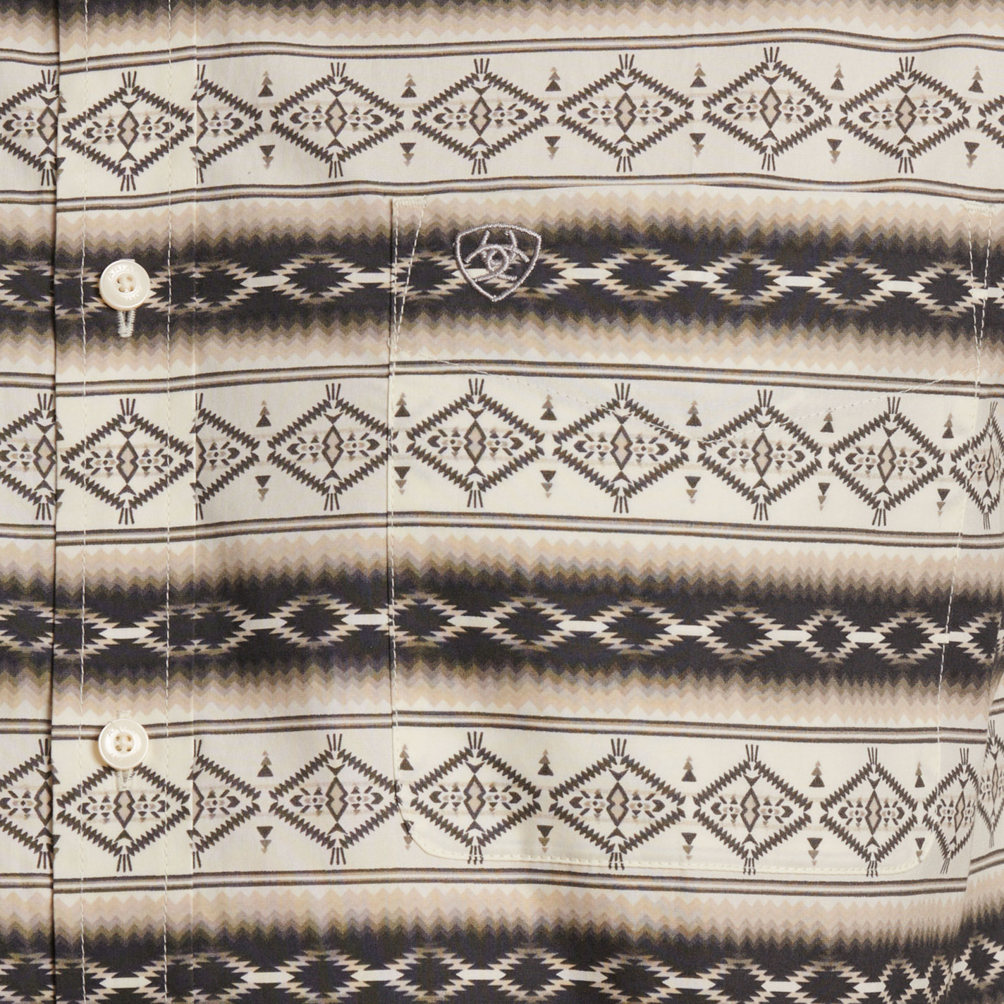Ariat Men's Marquis Cream Aztec Print Western Shirt - Image 1