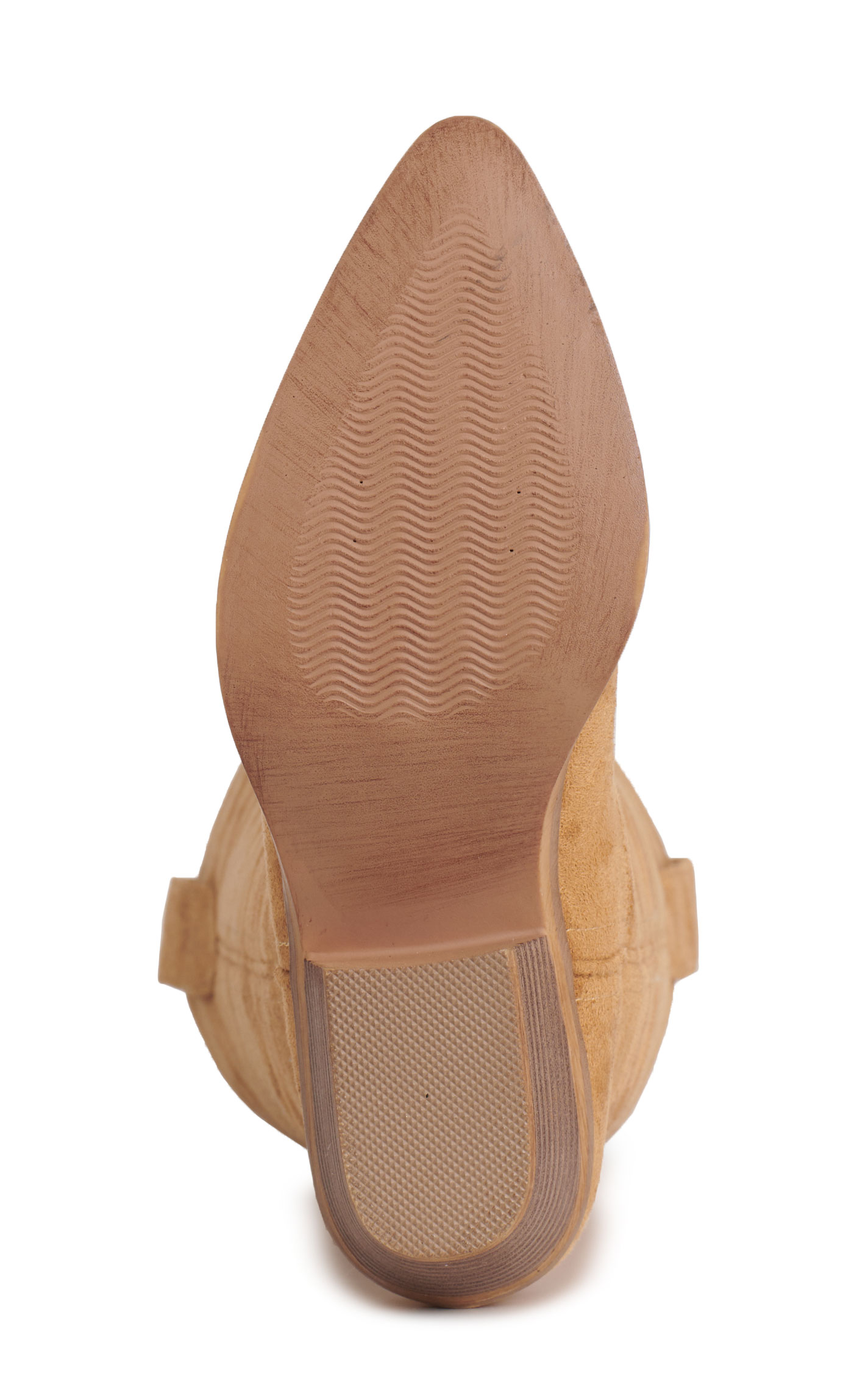 Roper Women’s Tan Faux Suede Star Snip Toe Cowboy Boots - Image 1