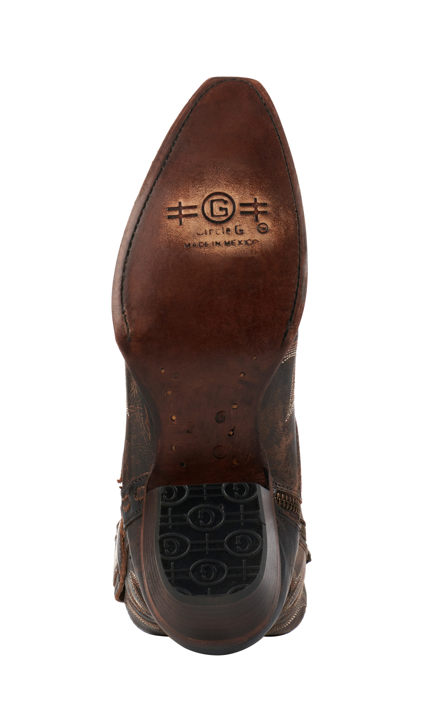 Circle G by Corral Women's Dark Brown Snip Toe Cowboy Booties - Image 1
