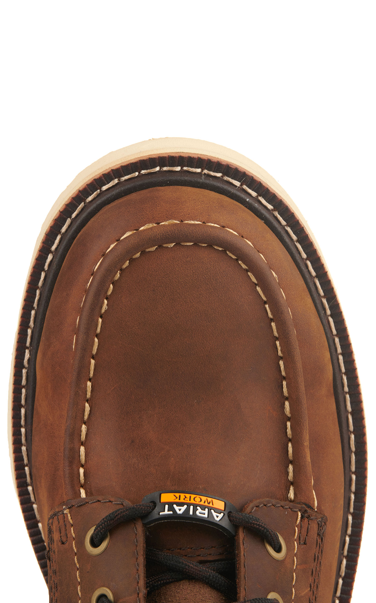 Ariat Men's Rebar Lift Distressed Brown H20 SmartLite Round Toe Lace Up Work Boots - Image 1