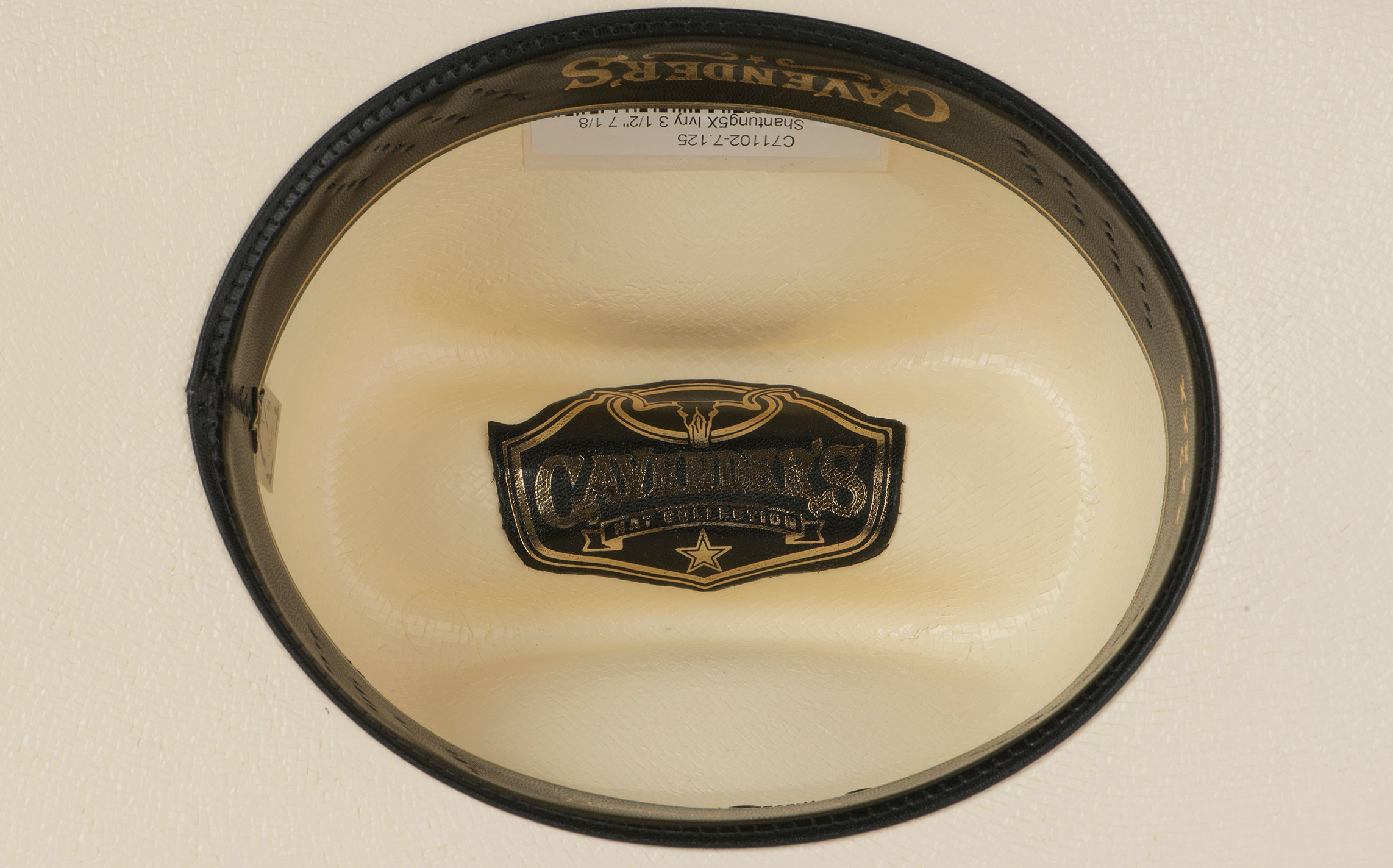 Cavender's Collection 5X Shantung Ivory Cattleman Crown Straw Cowboy Hat - Image 1