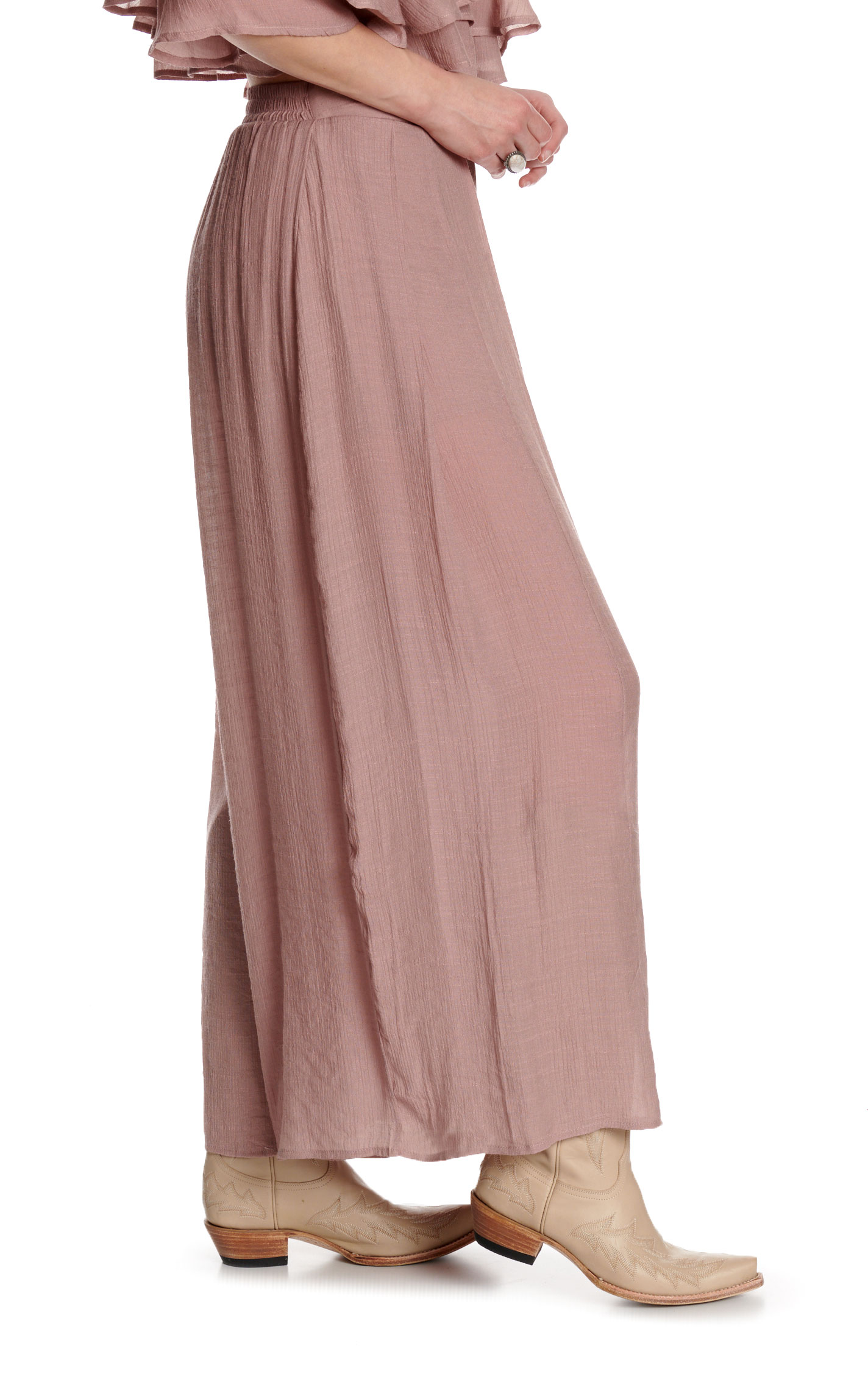 HYFVE Women's Mauve Palazzo Pants - Image 1