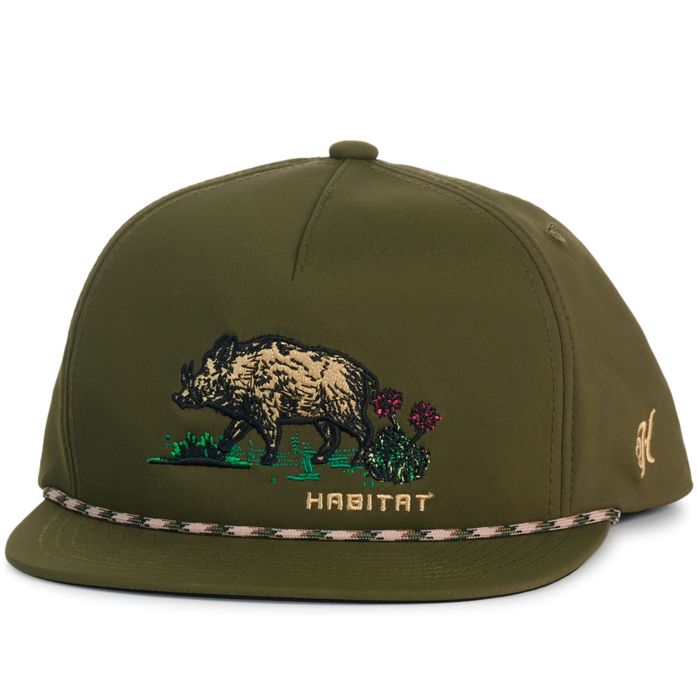 Hooey Men's Olive & Hog Embroidered Logo Cap - Image 1