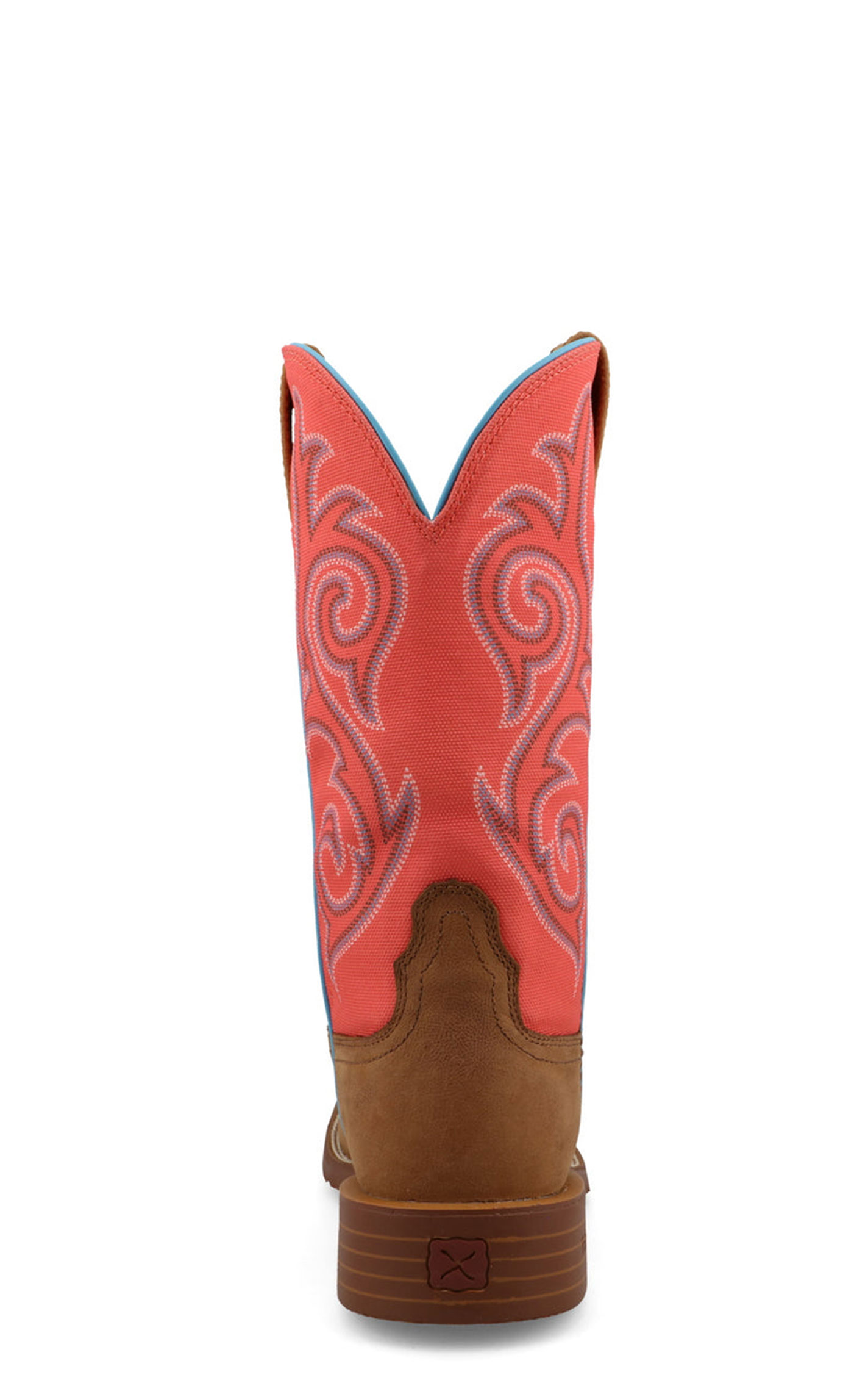 Twisted X Women's Tech X Distressed Saddle and Salmon CellStretch Wide Square Toe Cowboy Boots - Image 5