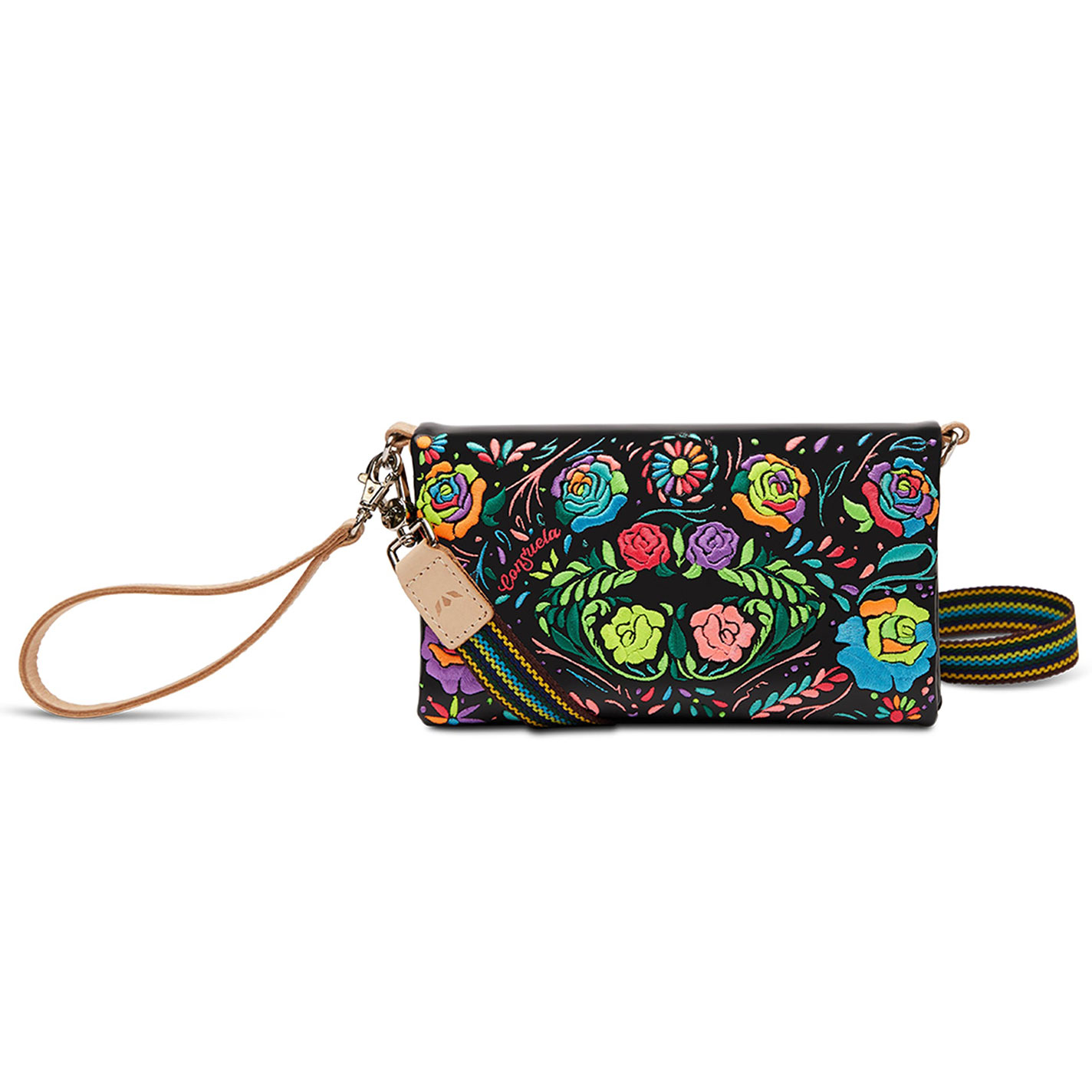 Consuela Rita Neon Embroidered Uptown Crossbody Purse - Image 1