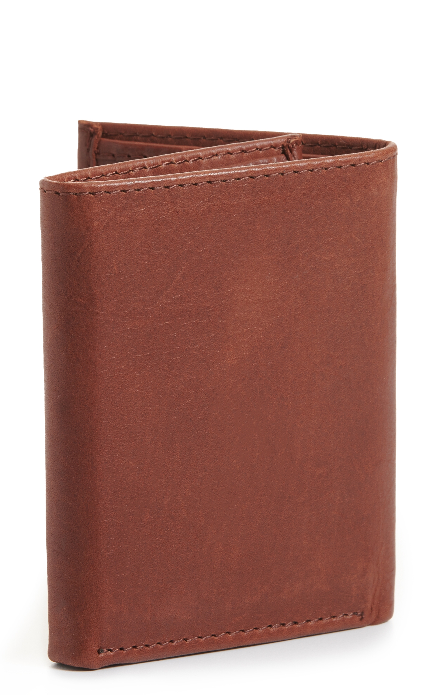 JRC & Sons Men's Tan Ranch Hand Leather Trifold Wallet - Image 1