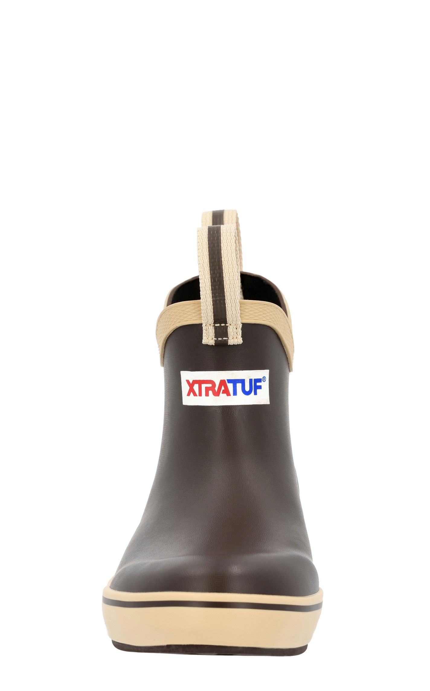 XTRATUF Youth Brown and Tan Ankle Deck Rubber Boots - Image 1