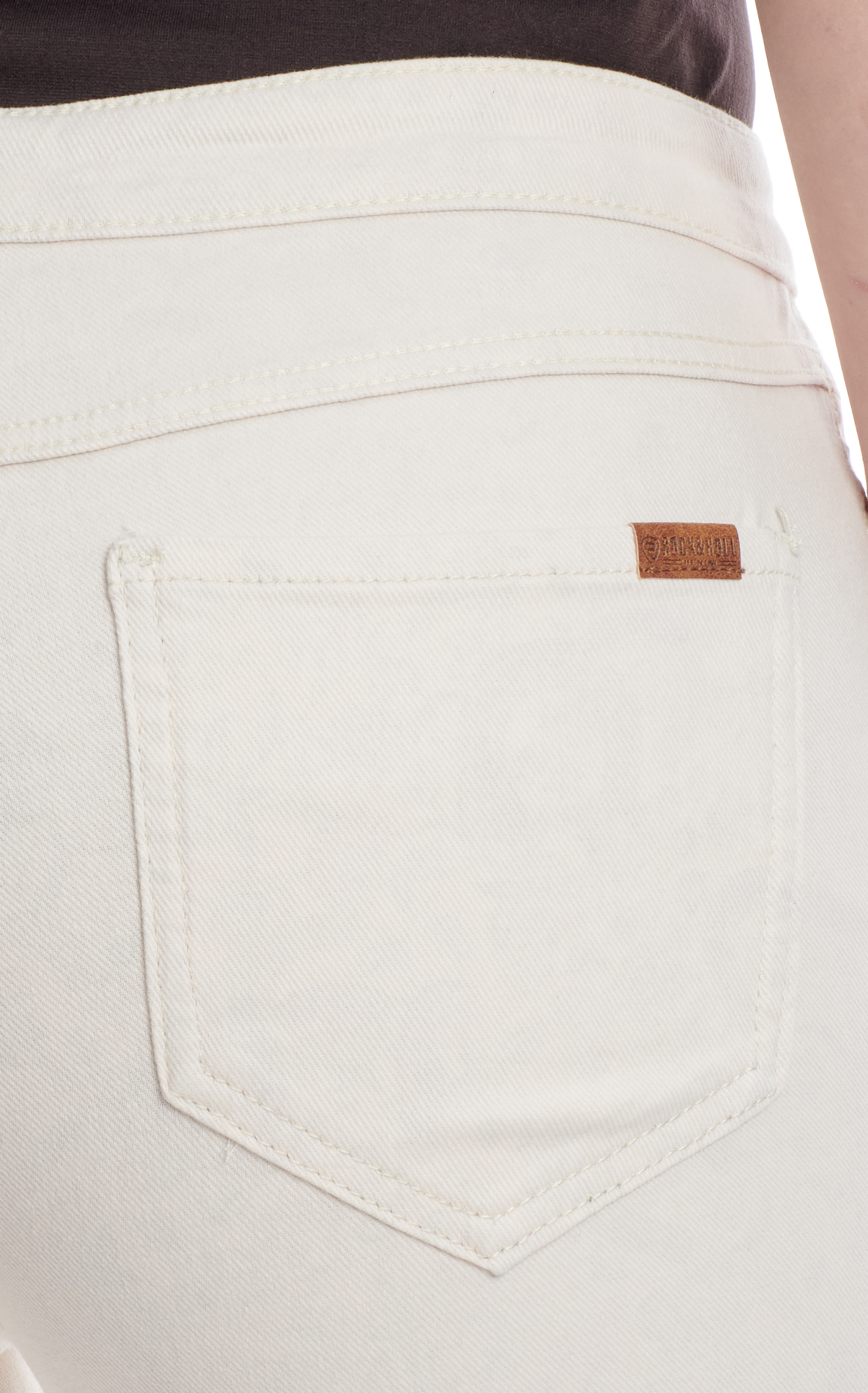 Rock & Roll Denim Women's Cream Floral Horseshoe Print Flare Reversible Jeans - Image 1