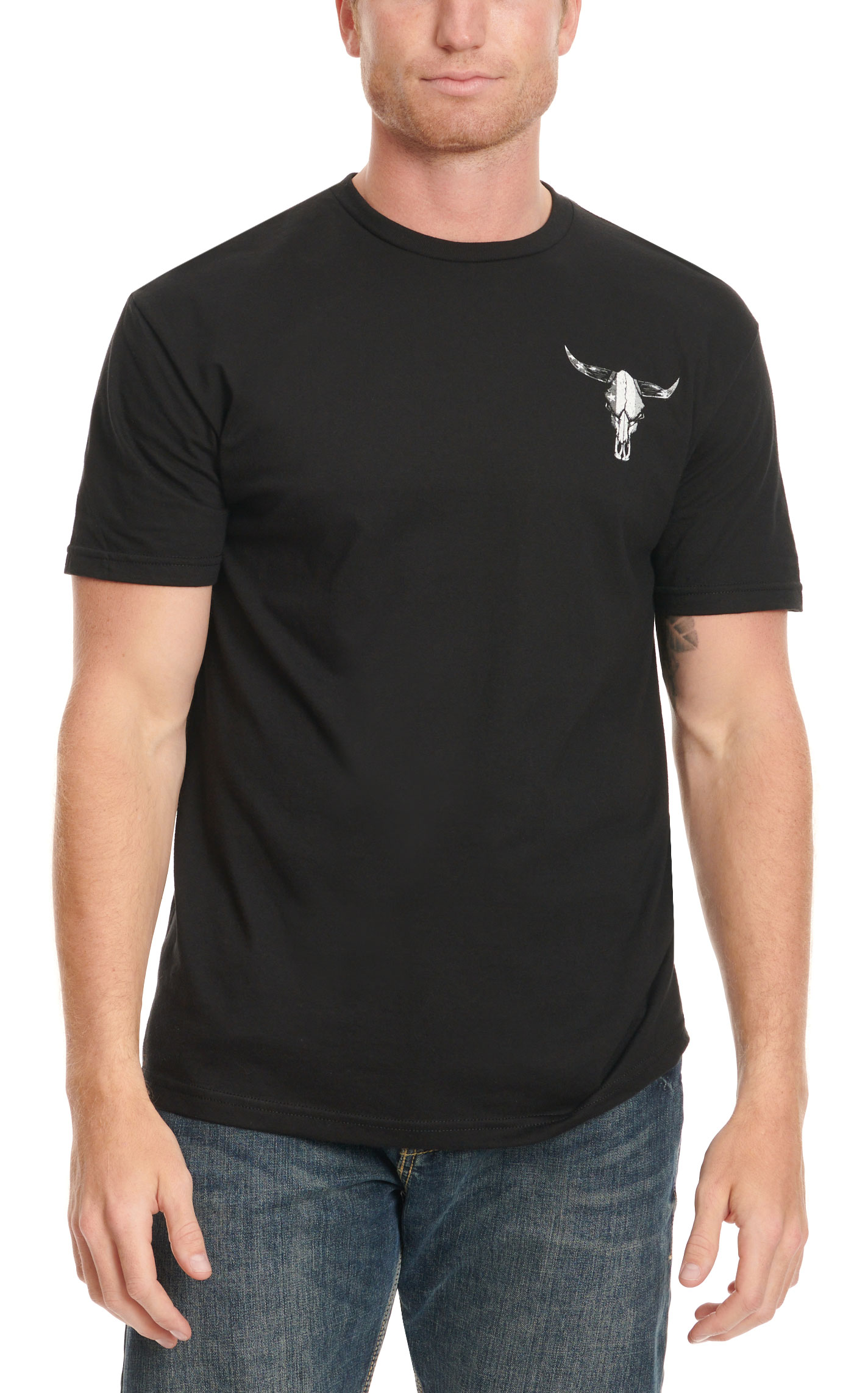 Cowboy Hardware Men's Black Freedom is Never Free Logo Graphic T-Shirt - Image 1