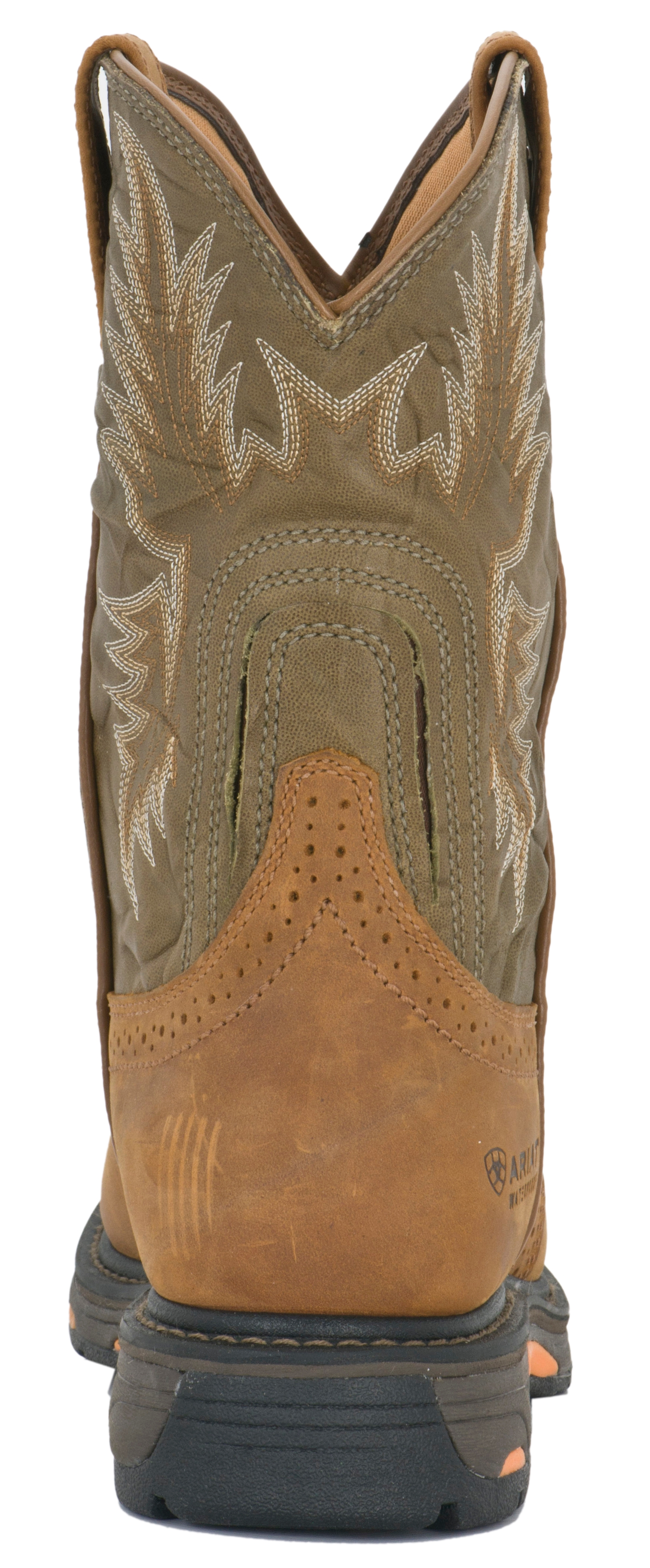 Ariat Men's Workhog Aged Bark & Olive Waterproof Round Toe Work Boots - Image 1