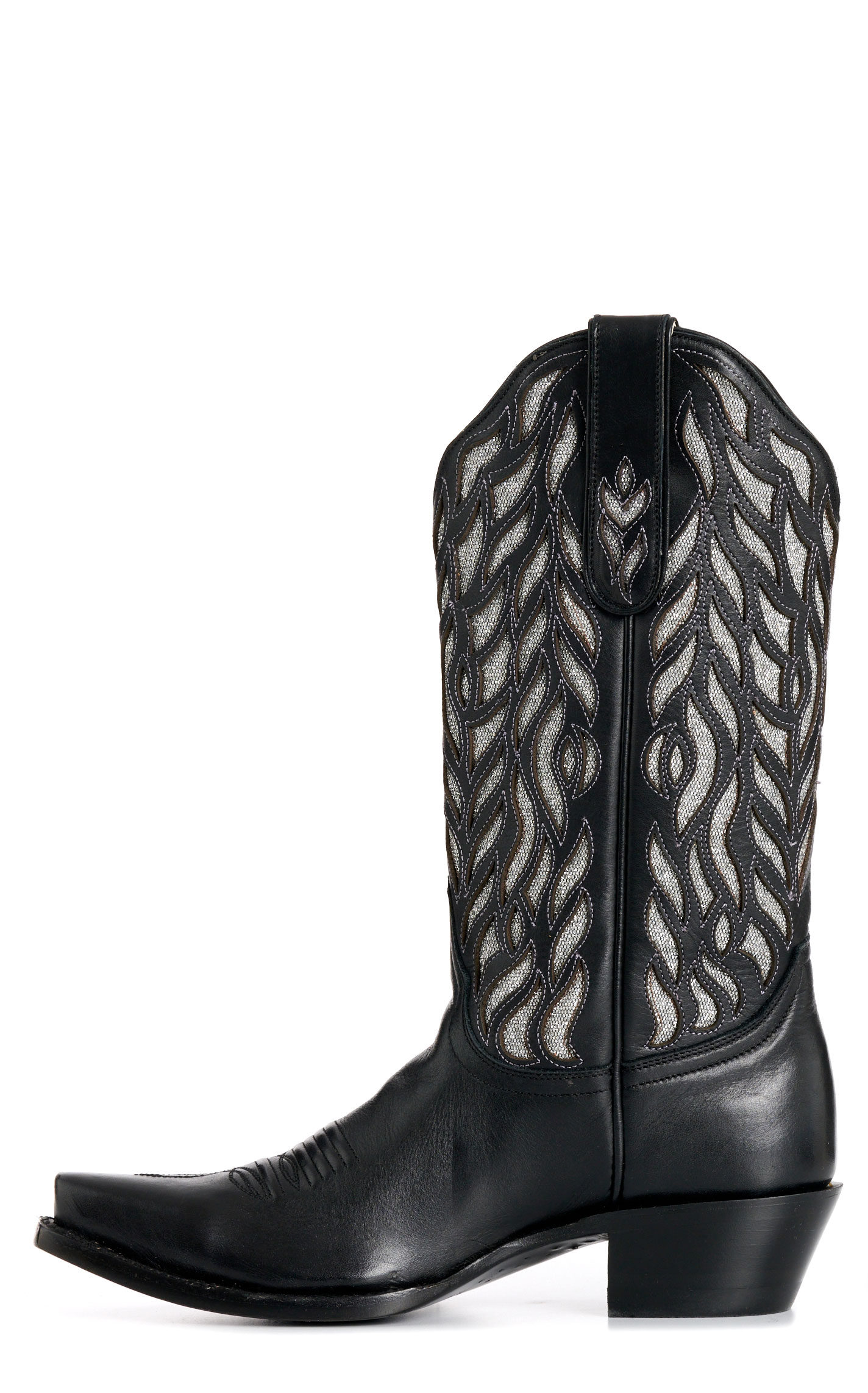 Cavender’s Women's Black & Luminaria Inlay Snip Toe Cowboy Boots - Image 1