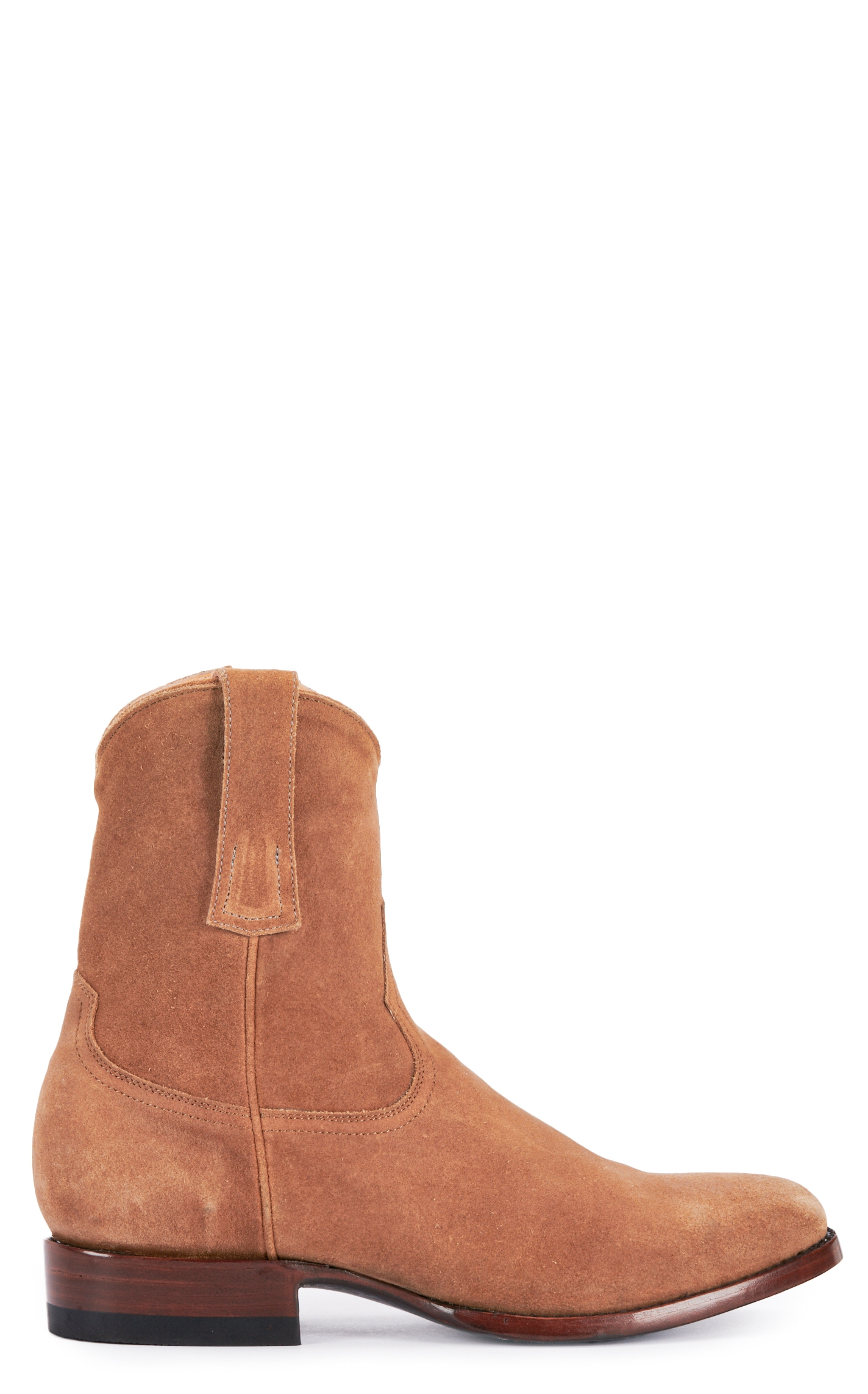 JRC & Sons Men's Winston Water-Resistant Suede Roper Toe Zip Cowboy Boot in Sand - Image 1