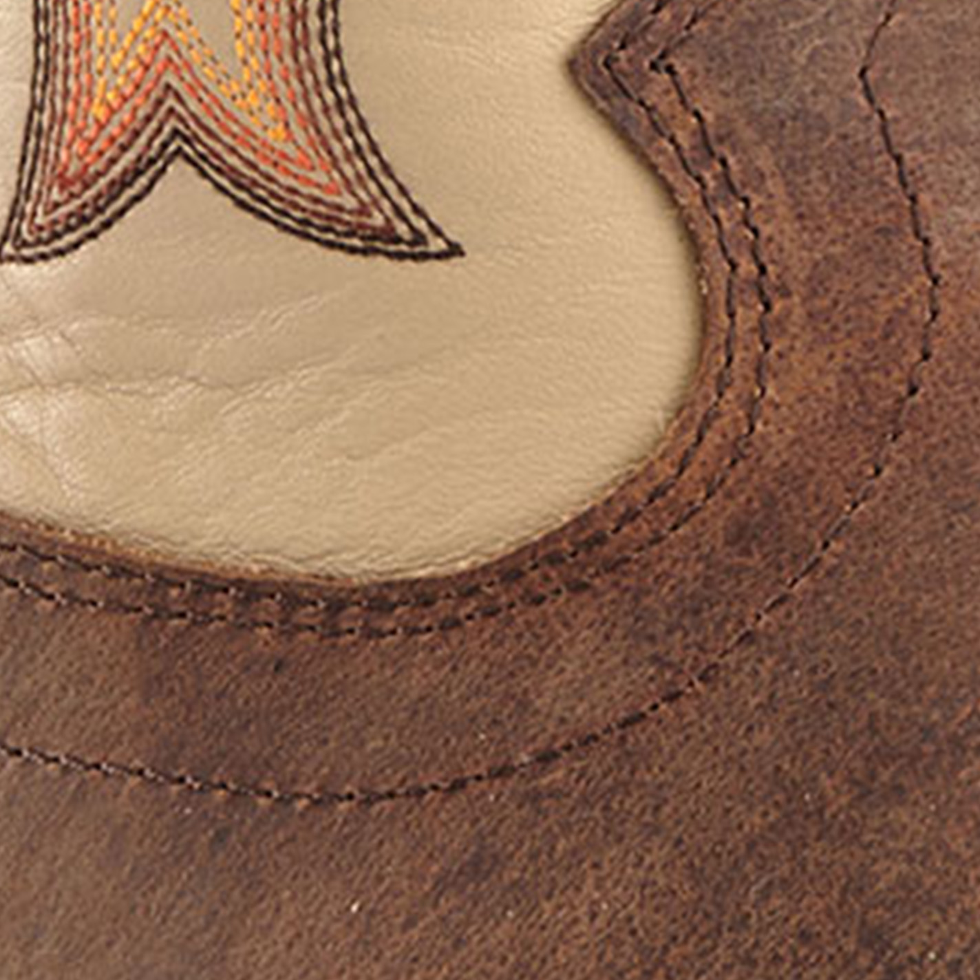 R. Watson Men's Distressed Chestnut and Ivory Bone Square Steel Toe Work Boots - Image 1
