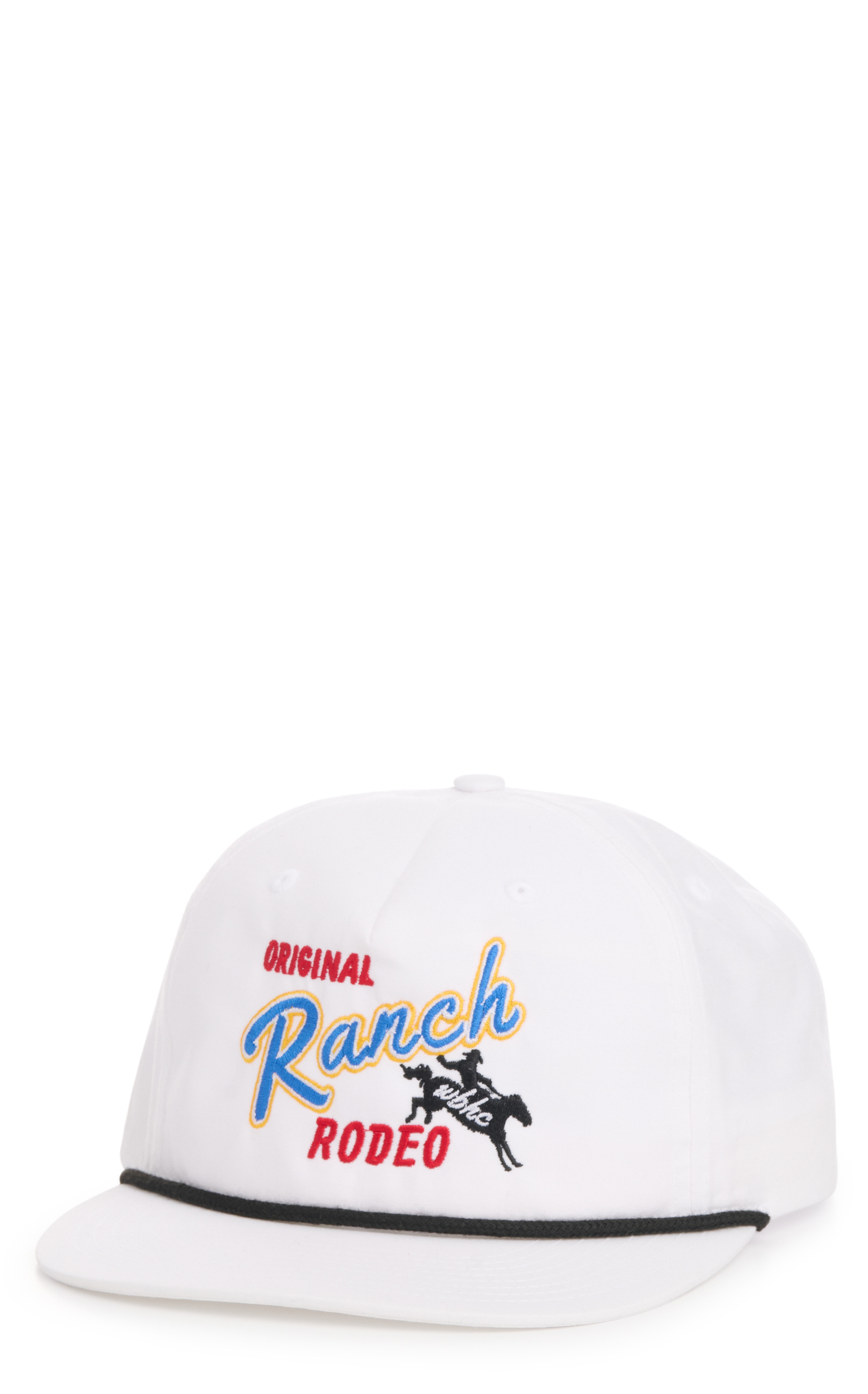 RESHOOT: Whiskey Bent Hat Co. White Original Ranch Rodeo Embroidered Logo Cap - Image 1