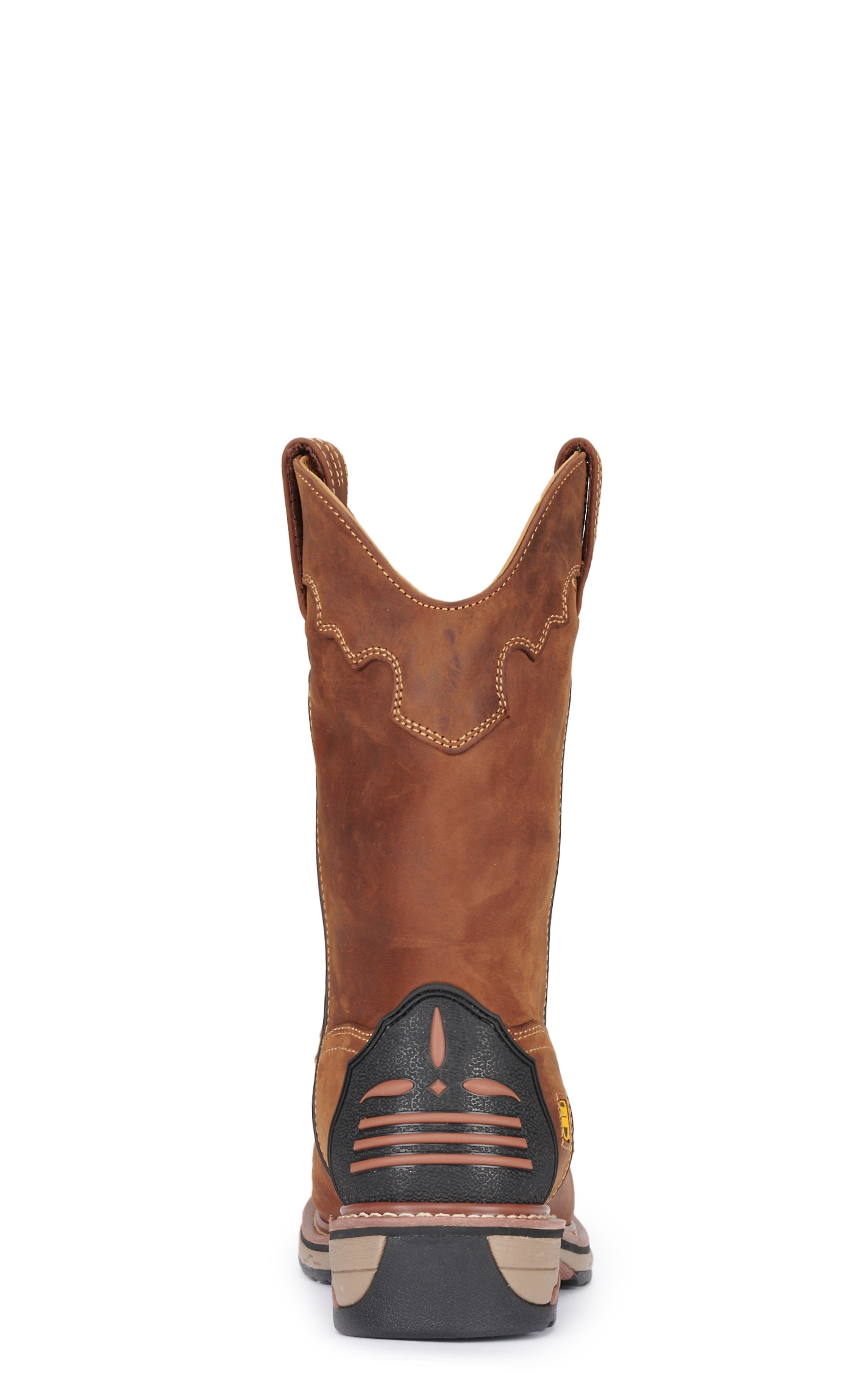 MEN 11IN  SAD TAN CH W/COL ST WP WD SQ TOE - Image 1